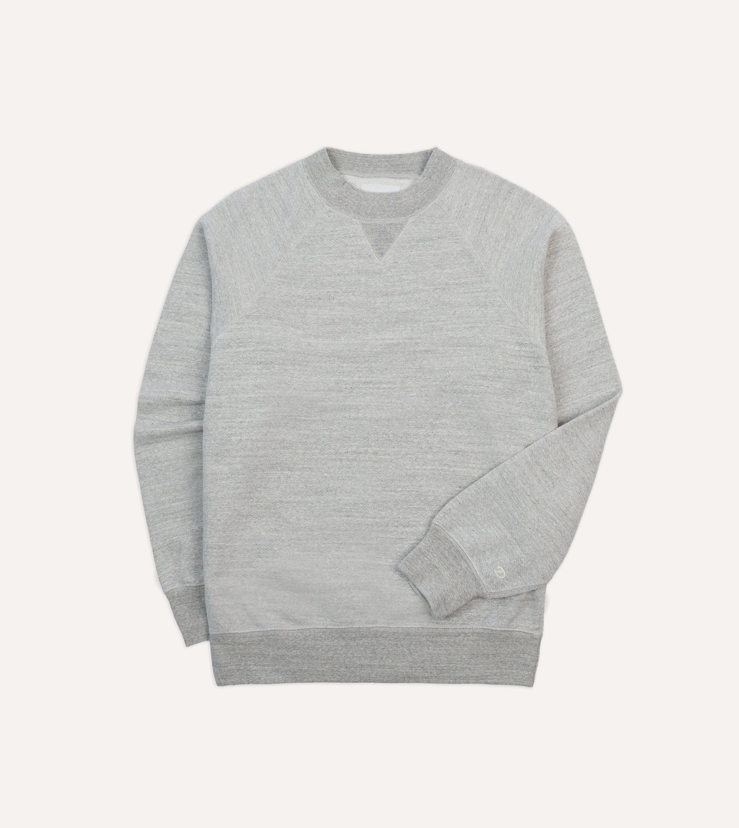 Grey Melange Cotton Sweatshirt