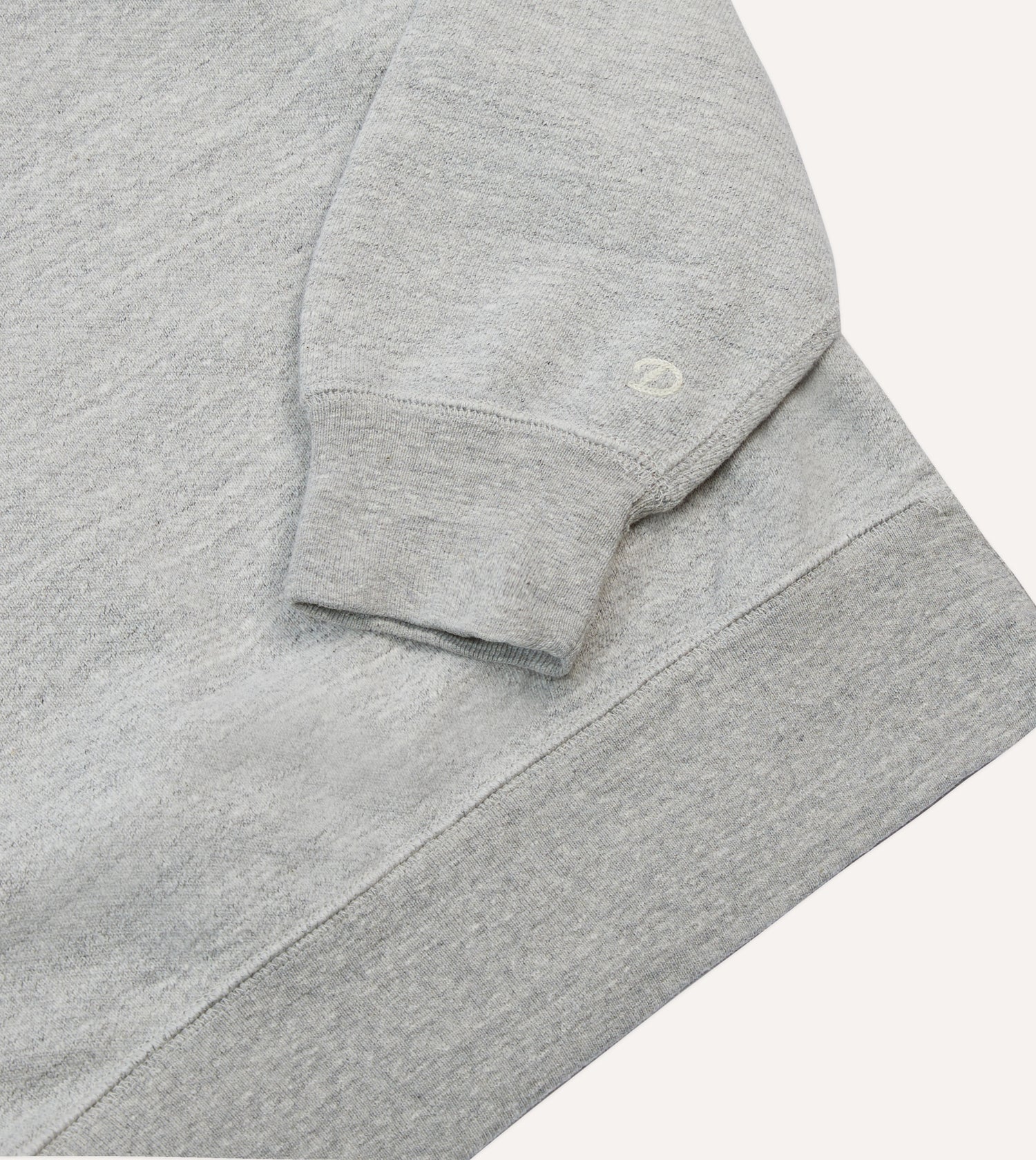 Grey Melange Cotton Sweatshirt