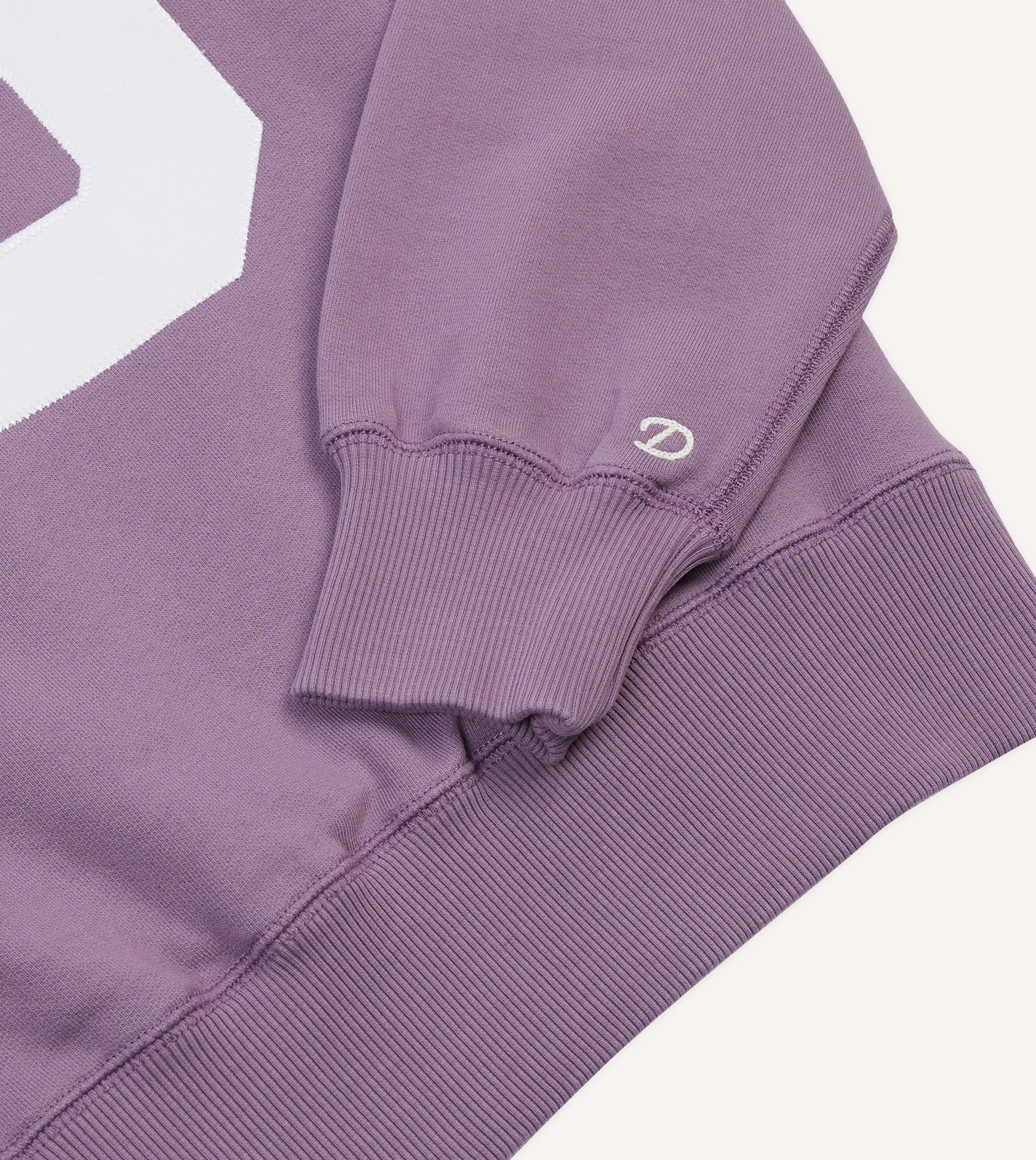 Lilac ‘1977’ Appliqué Cotton Sweatshirt