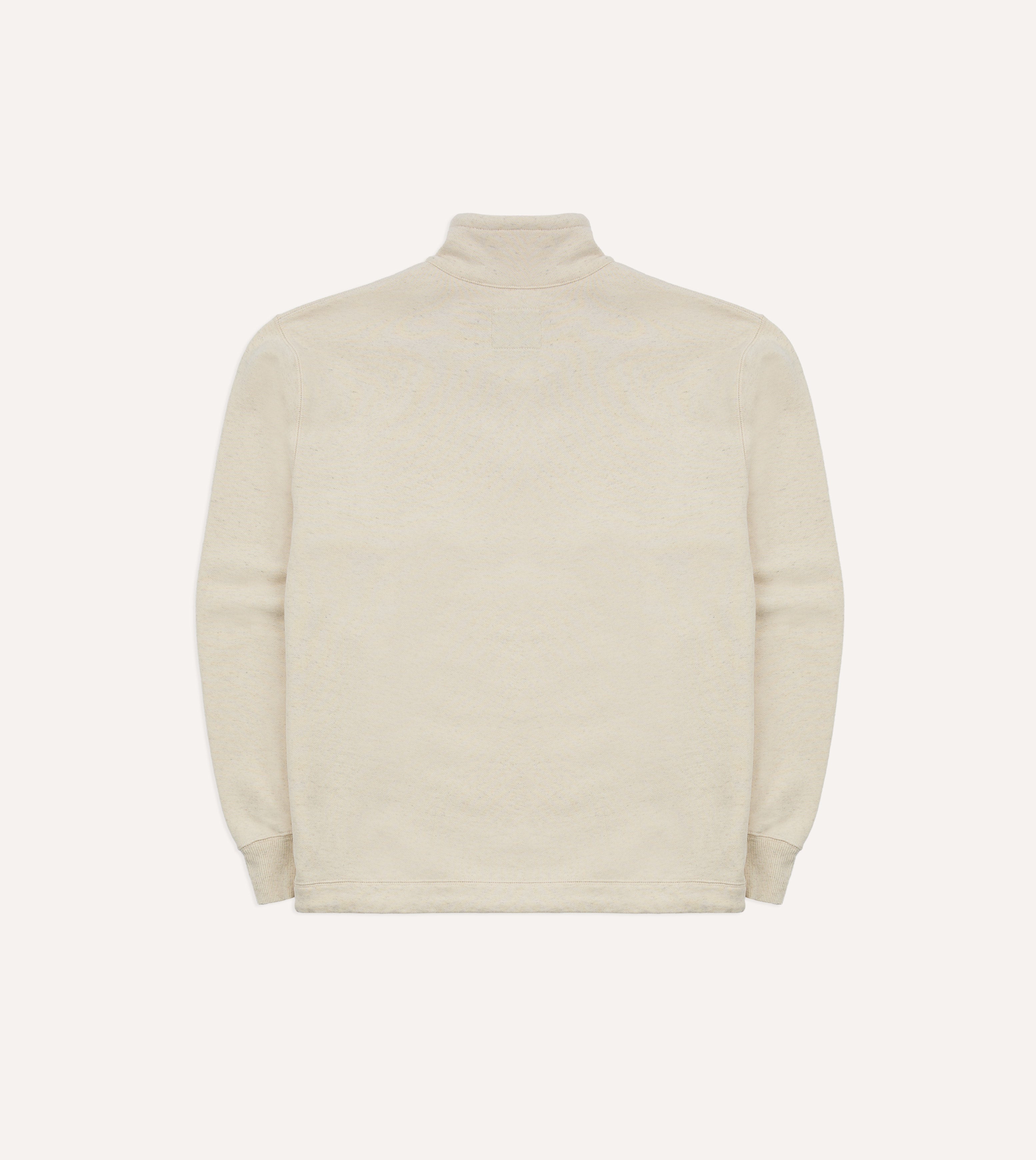 Ecru Cotton-Hemp Smock Sweatshirt