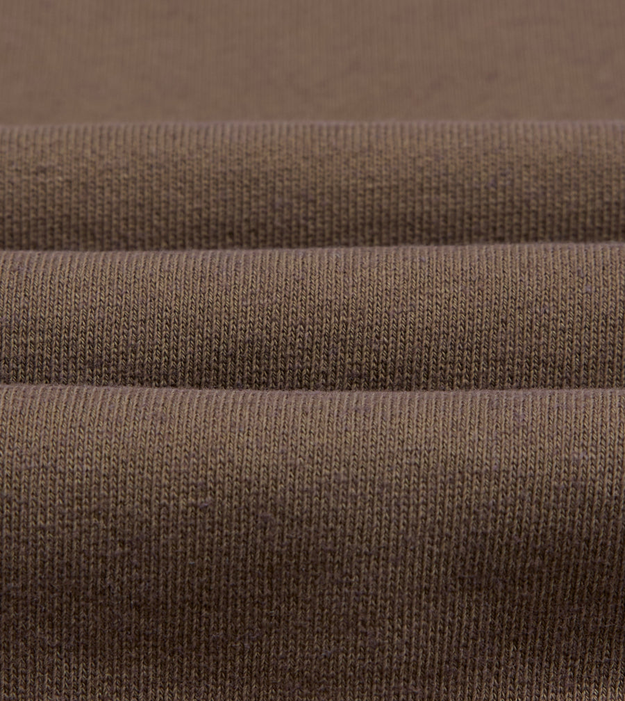 Brown Cotton-Hemp Raglan Sweatshirt