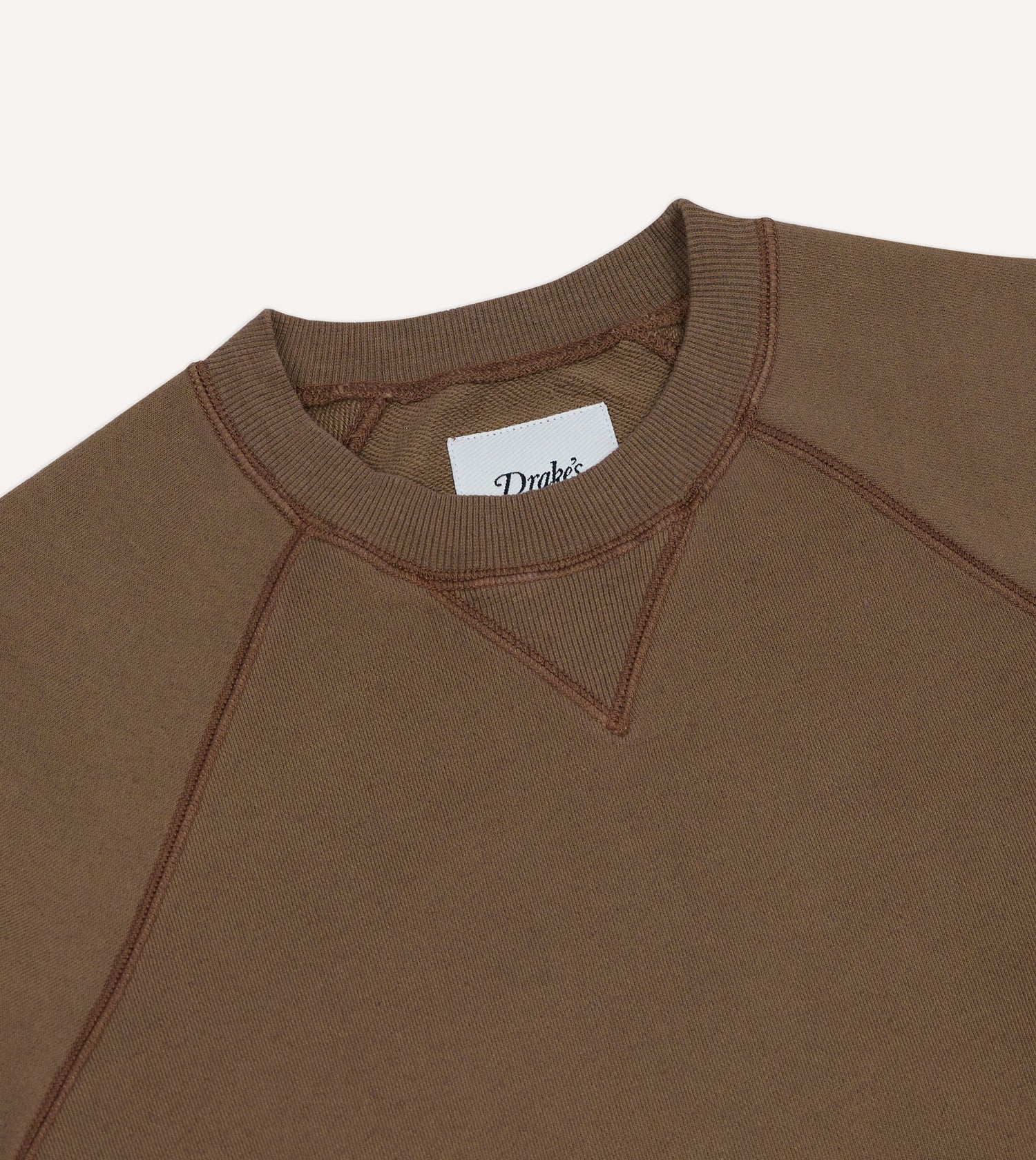 Brown Cotton-Hemp Raglan Sweatshirt