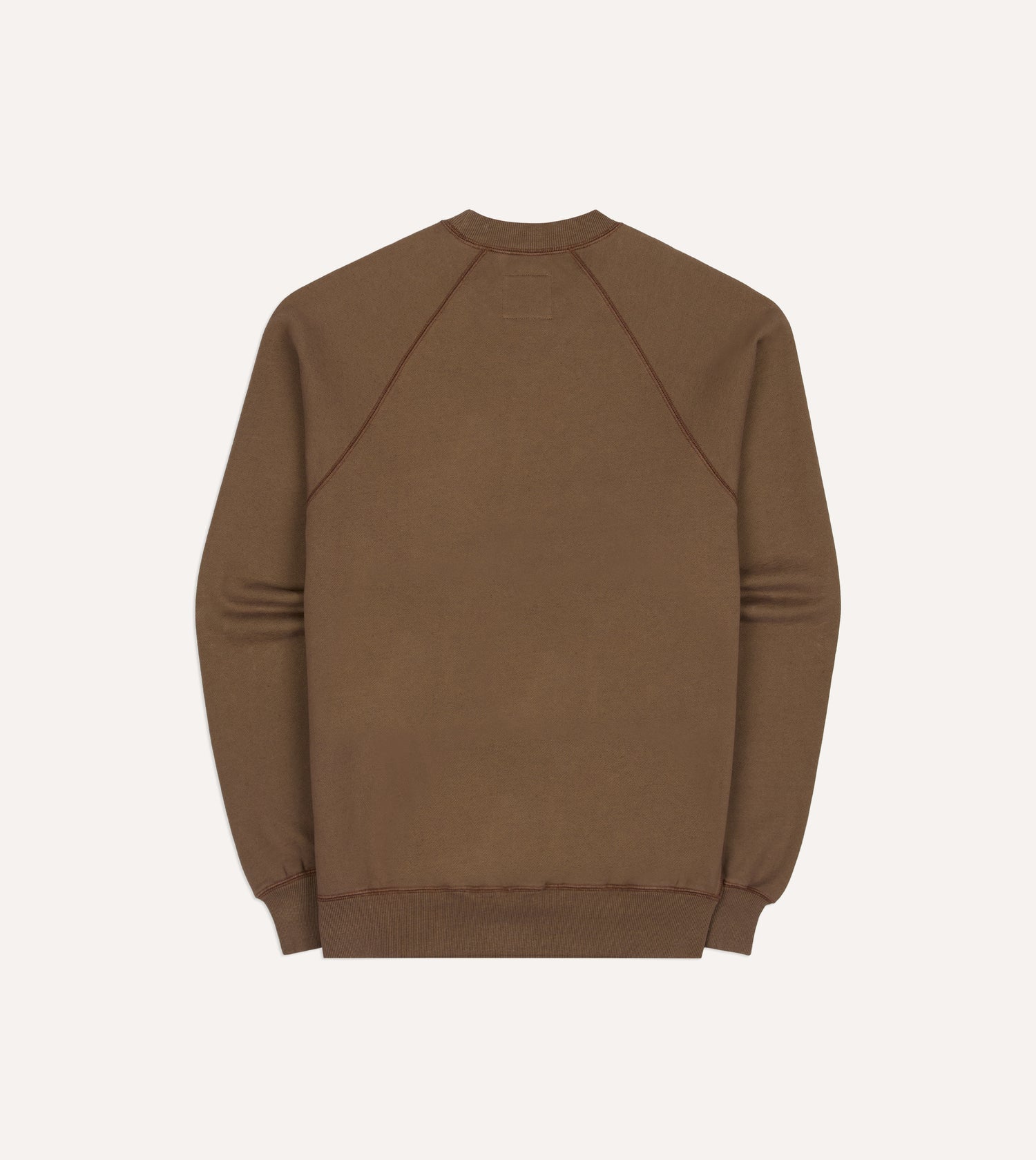 Brown Cotton-Hemp Raglan Sweatshirt