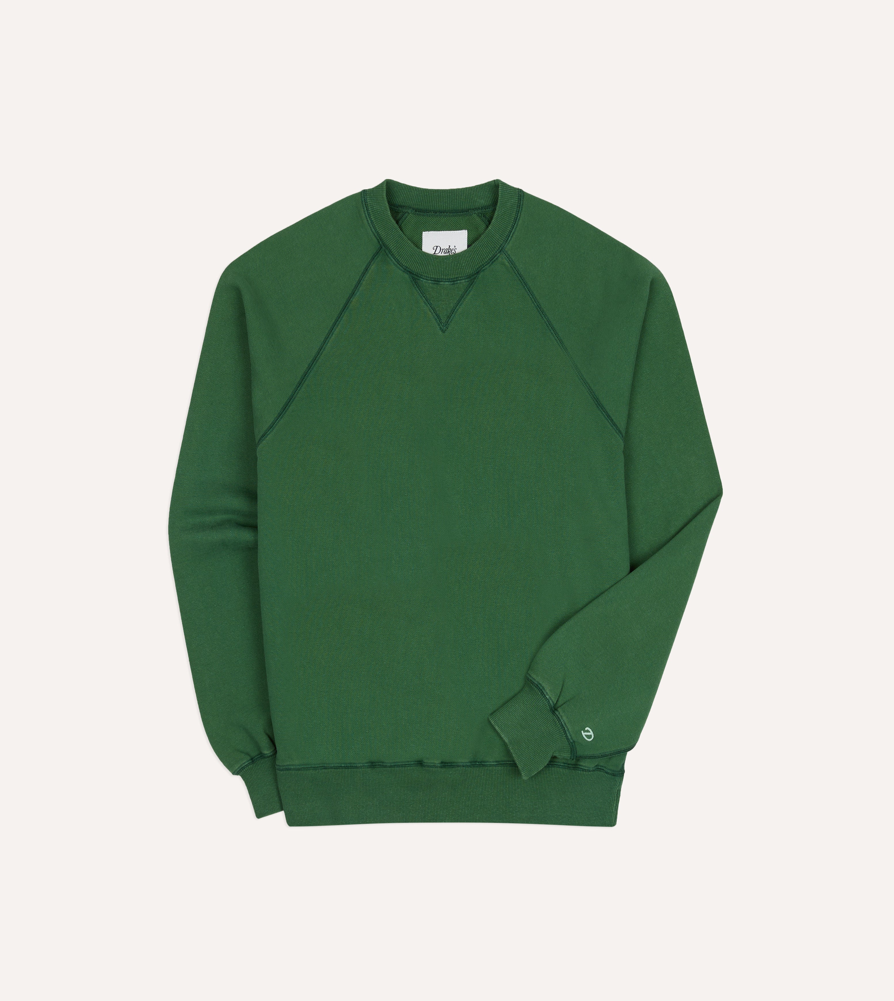 Green Cotton-Hemp Raglan Sweatshirt