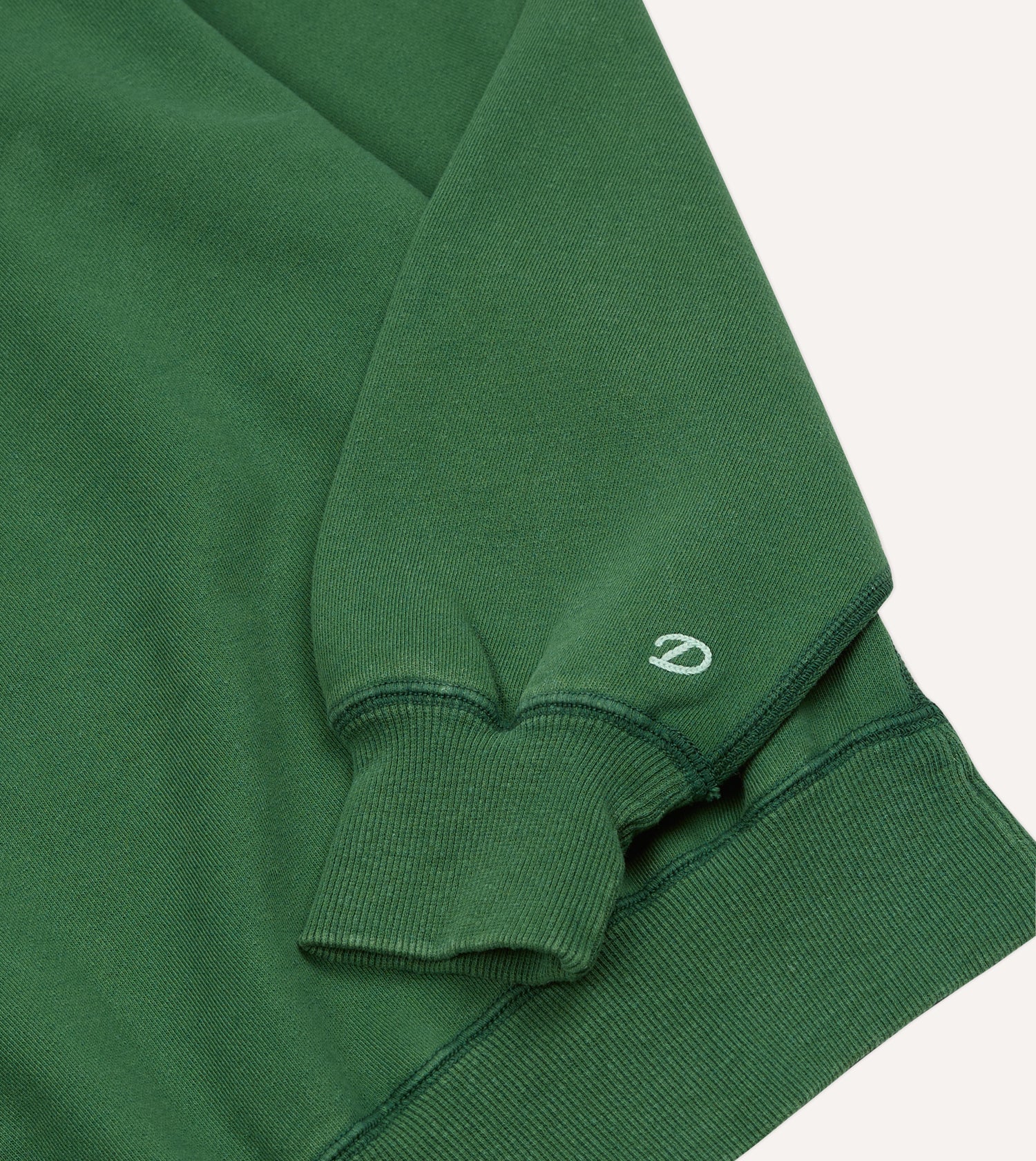 Green Cotton-Hemp Raglan Sweatshirt