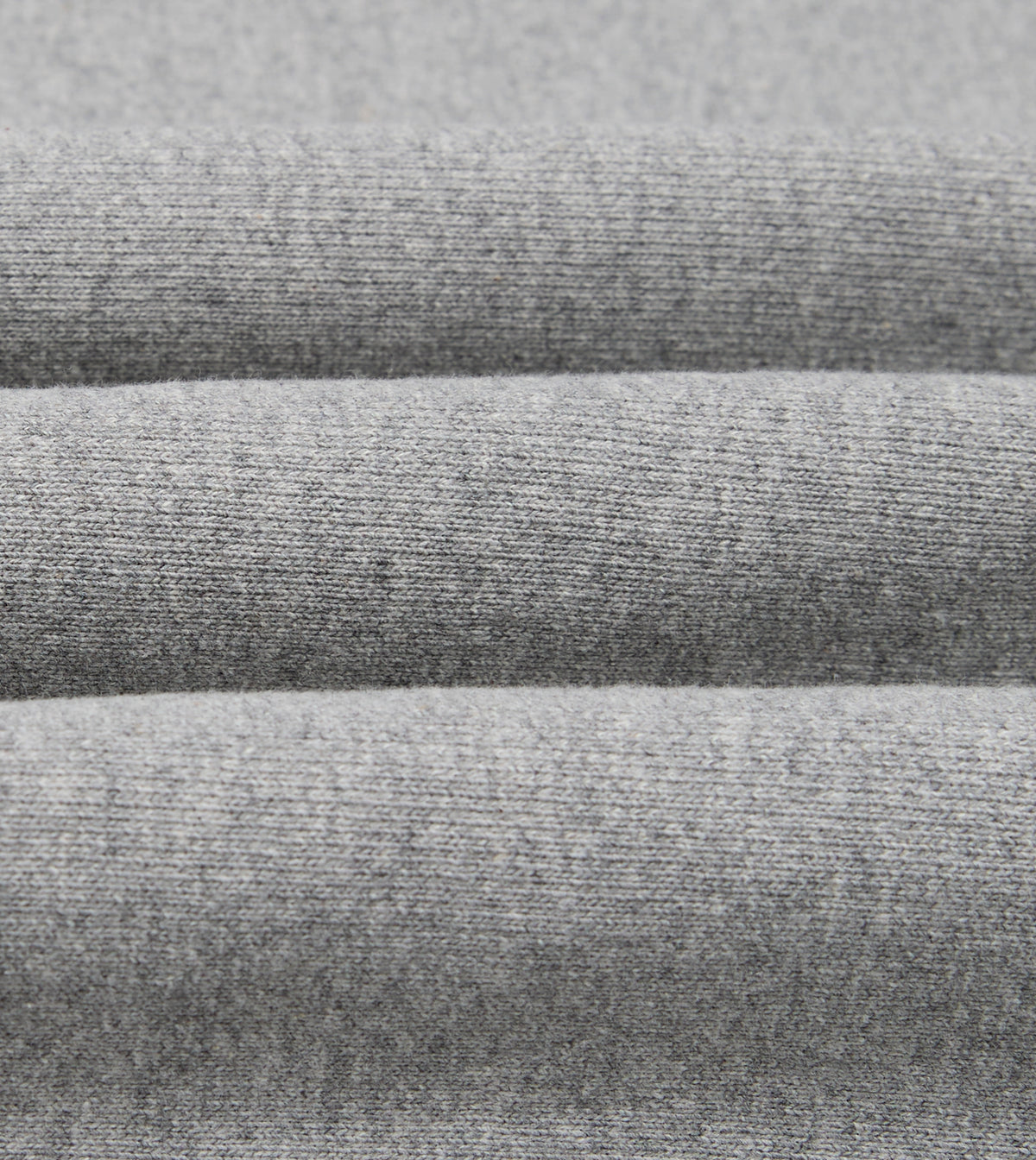 Grey Melange Cotton Reverse Weave Sweatshirt
