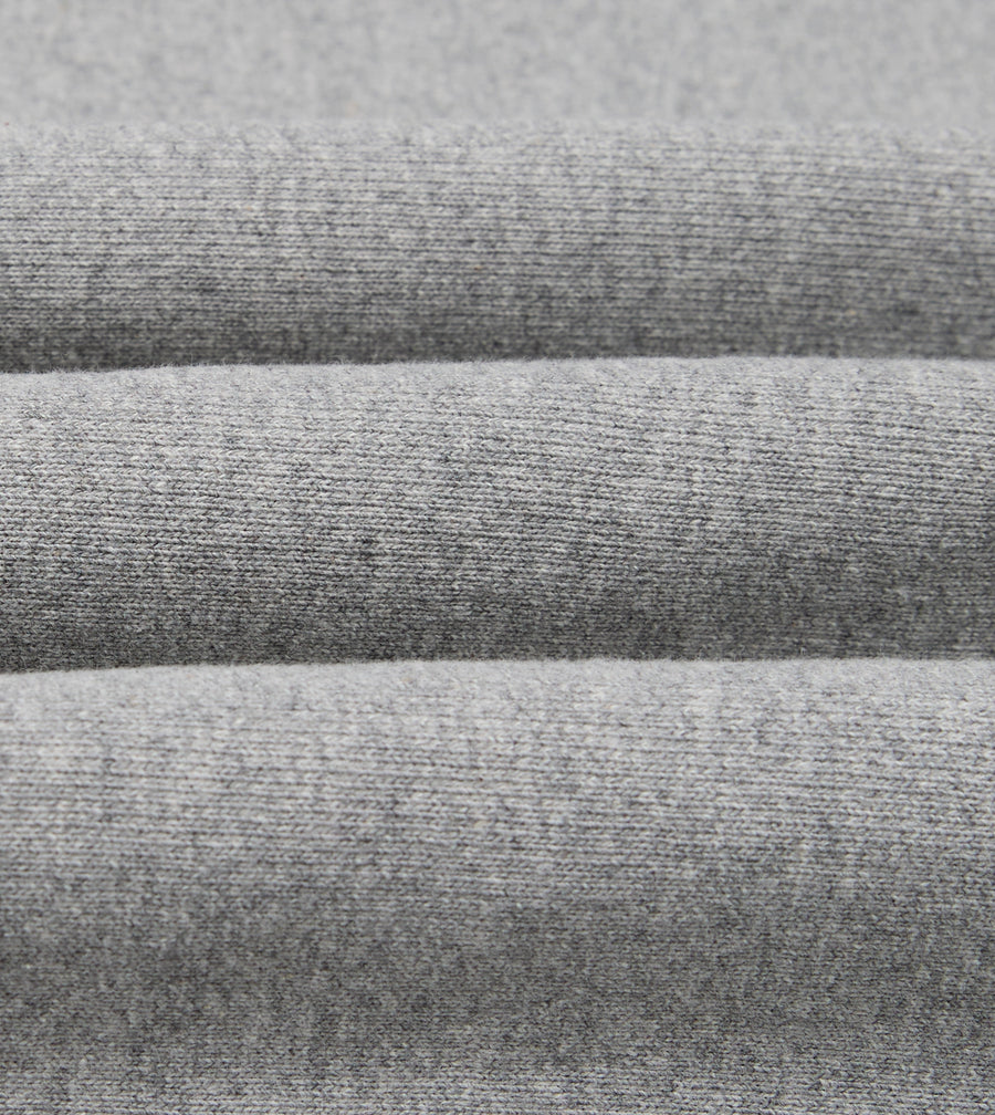 Grey Melange Cotton Reverse Weave Sweatshirt