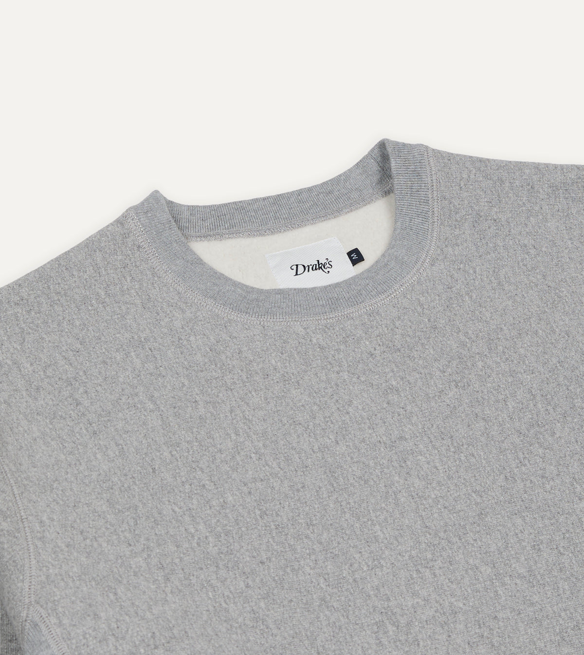 Grey Melange Cotton Reverse Weave Sweatshirt