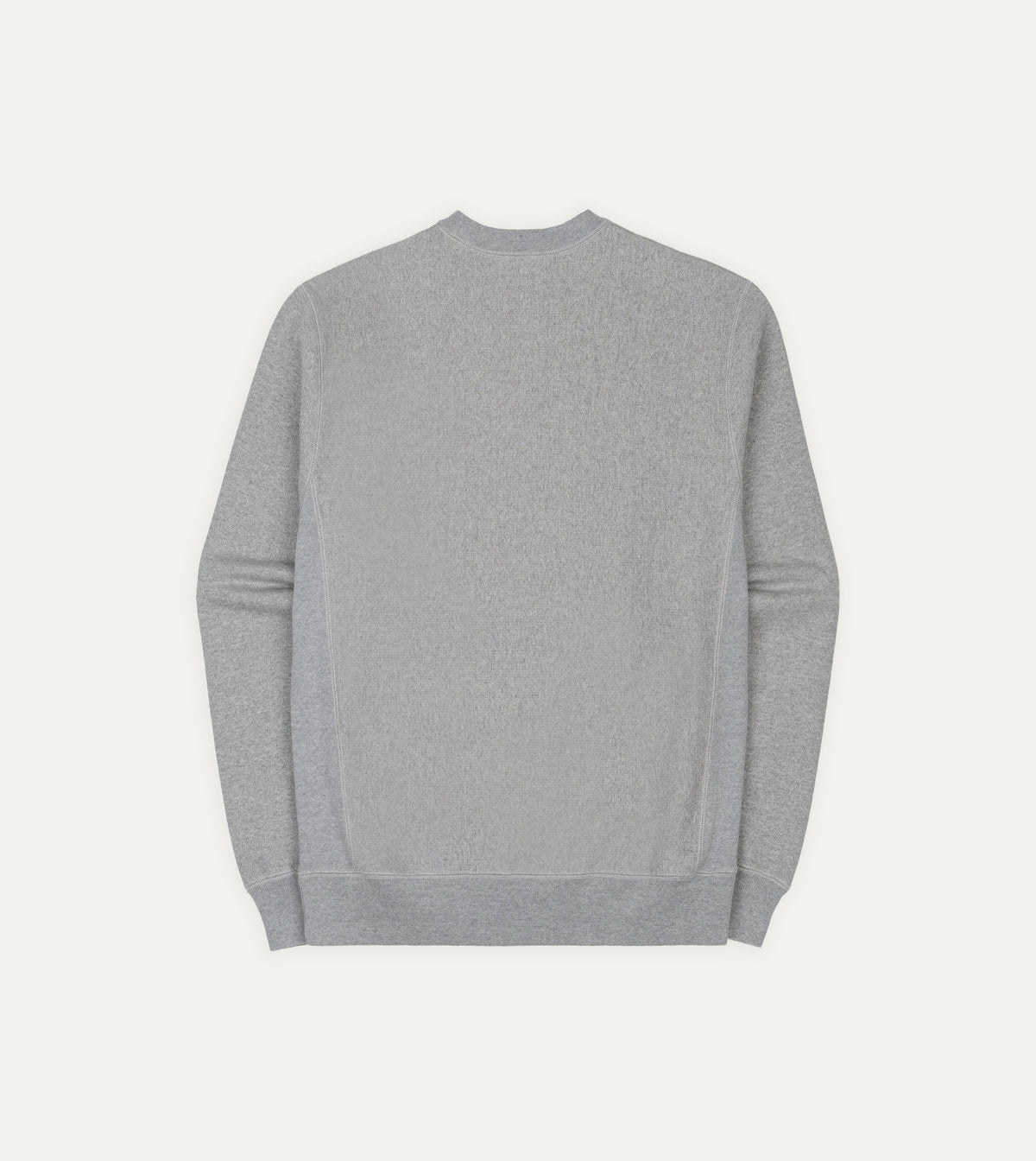 Grey Melange Cotton Reverse Weave Sweatshirt