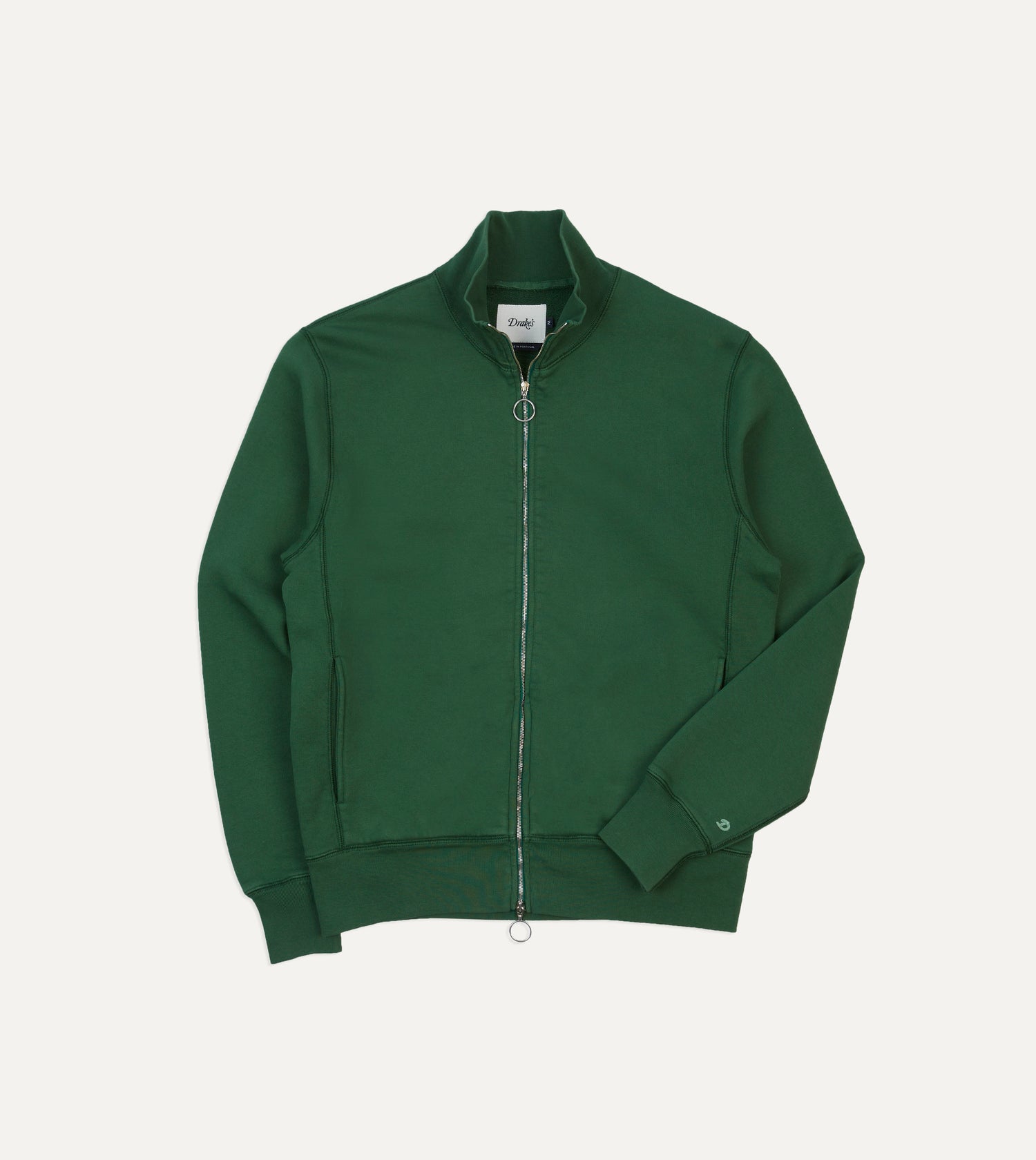 Green Cotton Zip-Through Sweatshirt