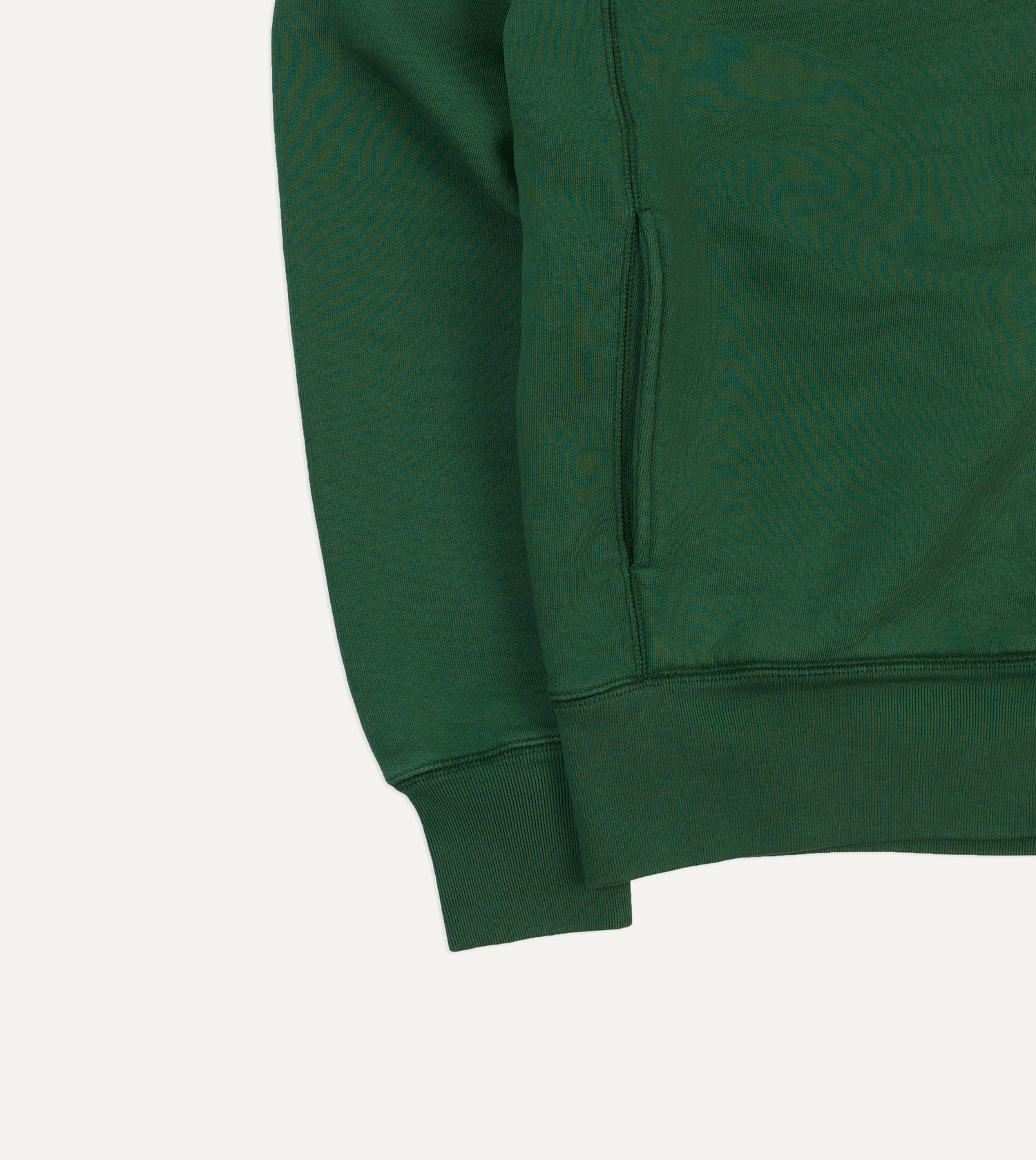 Green Cotton Zip-Through Sweatshirt