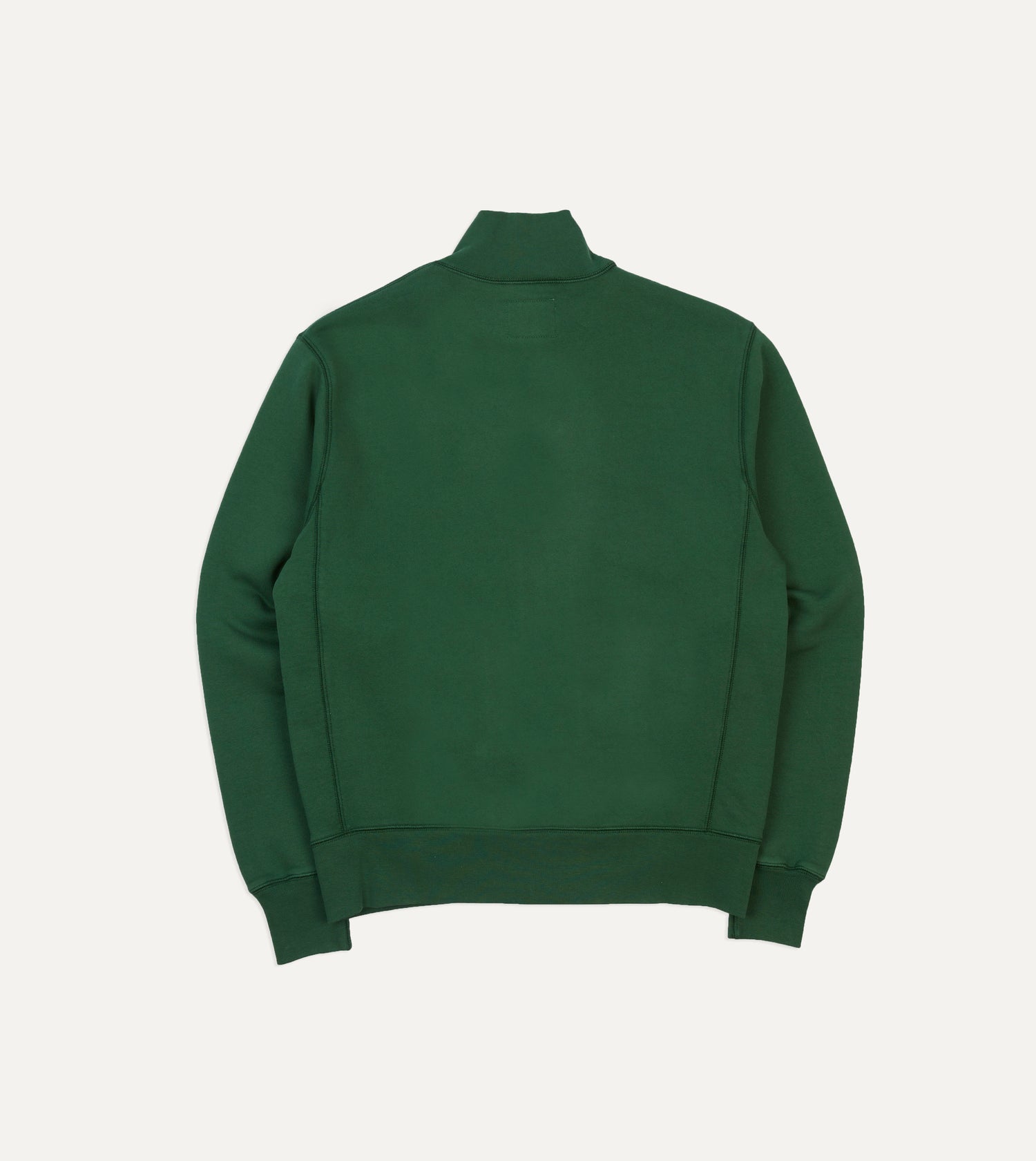 Green Cotton Zip-Through Sweatshirt