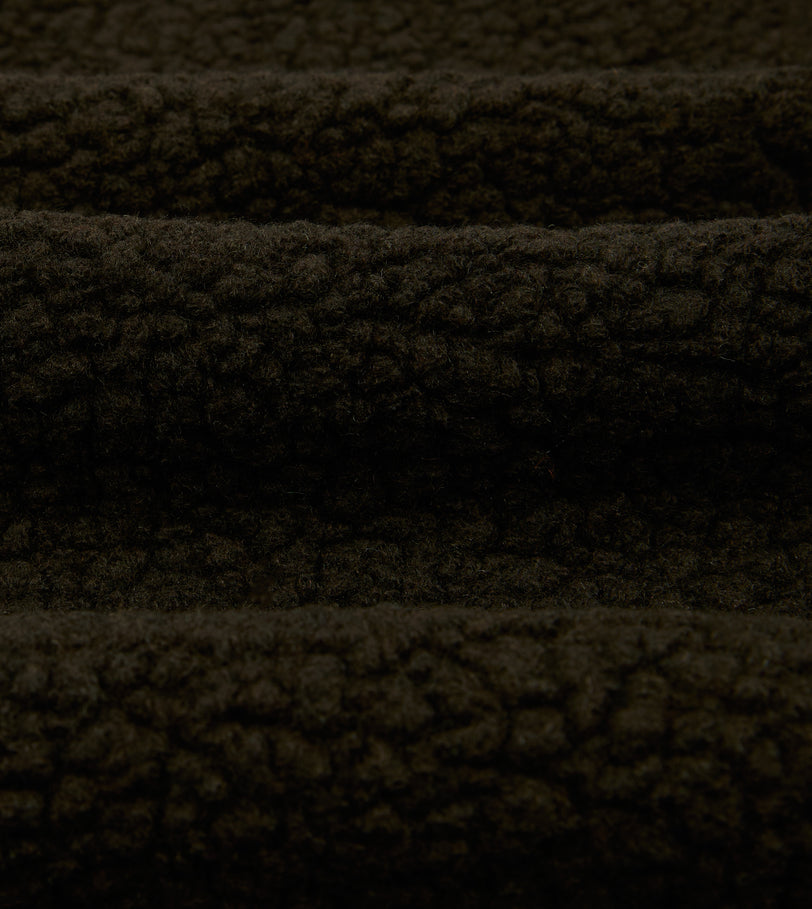 Drake's by A. Levine Boucle Wool Half-Zip Fleece Jacket