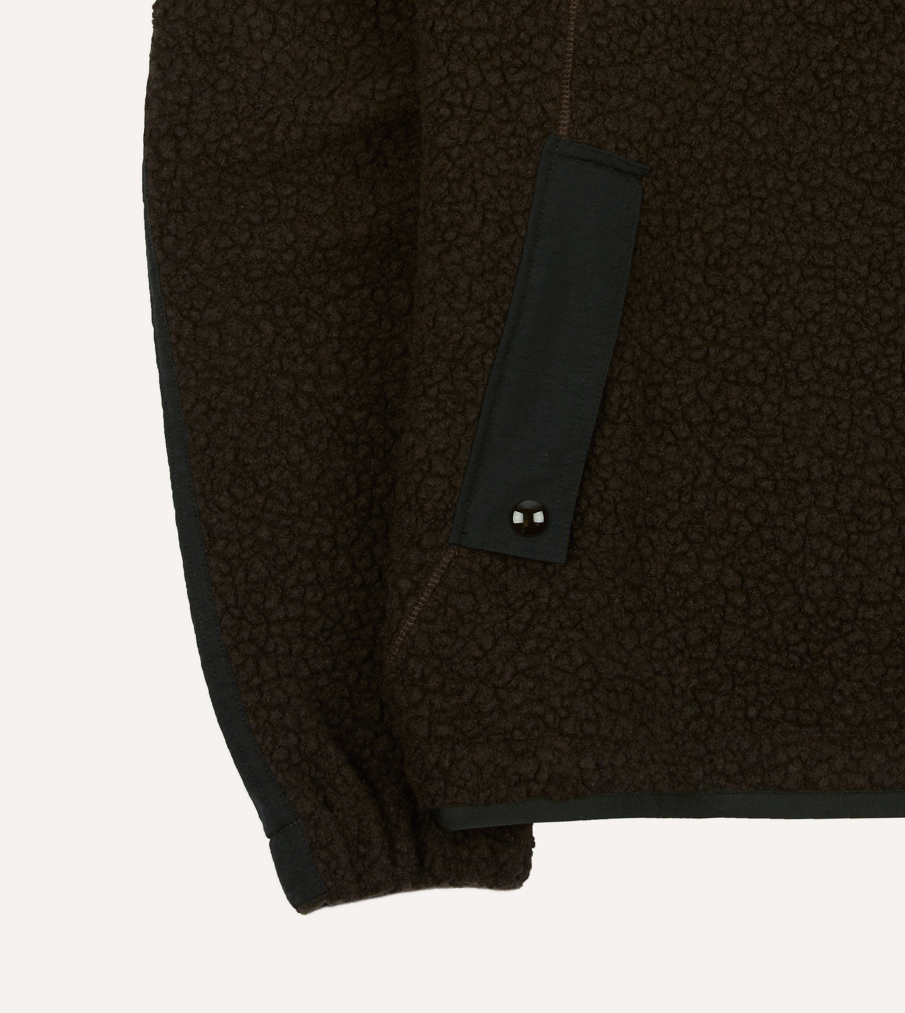 Drake's by A. Levine Boucle Wool Half-Zip Fleece Jacket – Drakes US