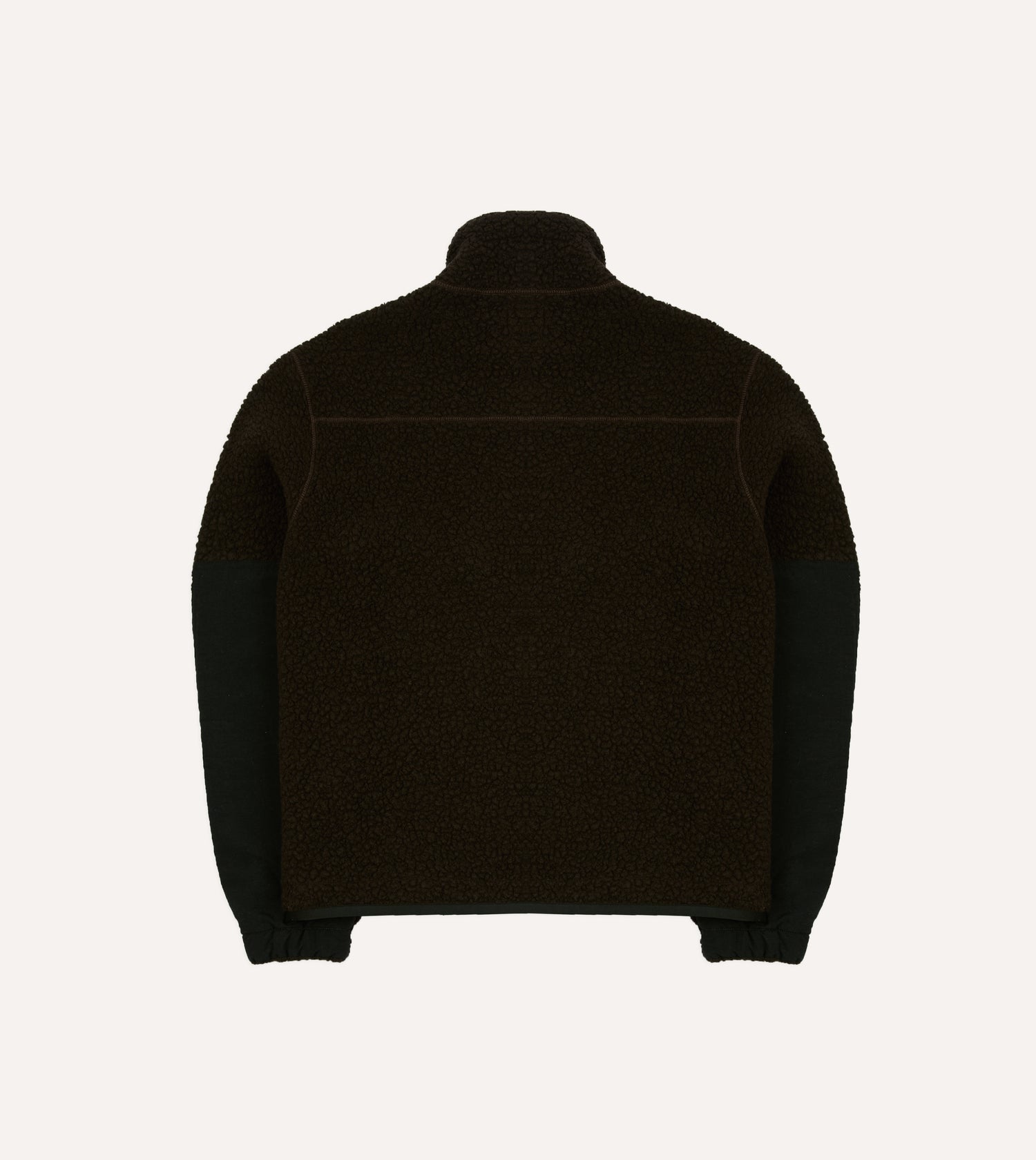 Drake's by A. Levine Boucle Wool Half-Zip Fleece Jacket