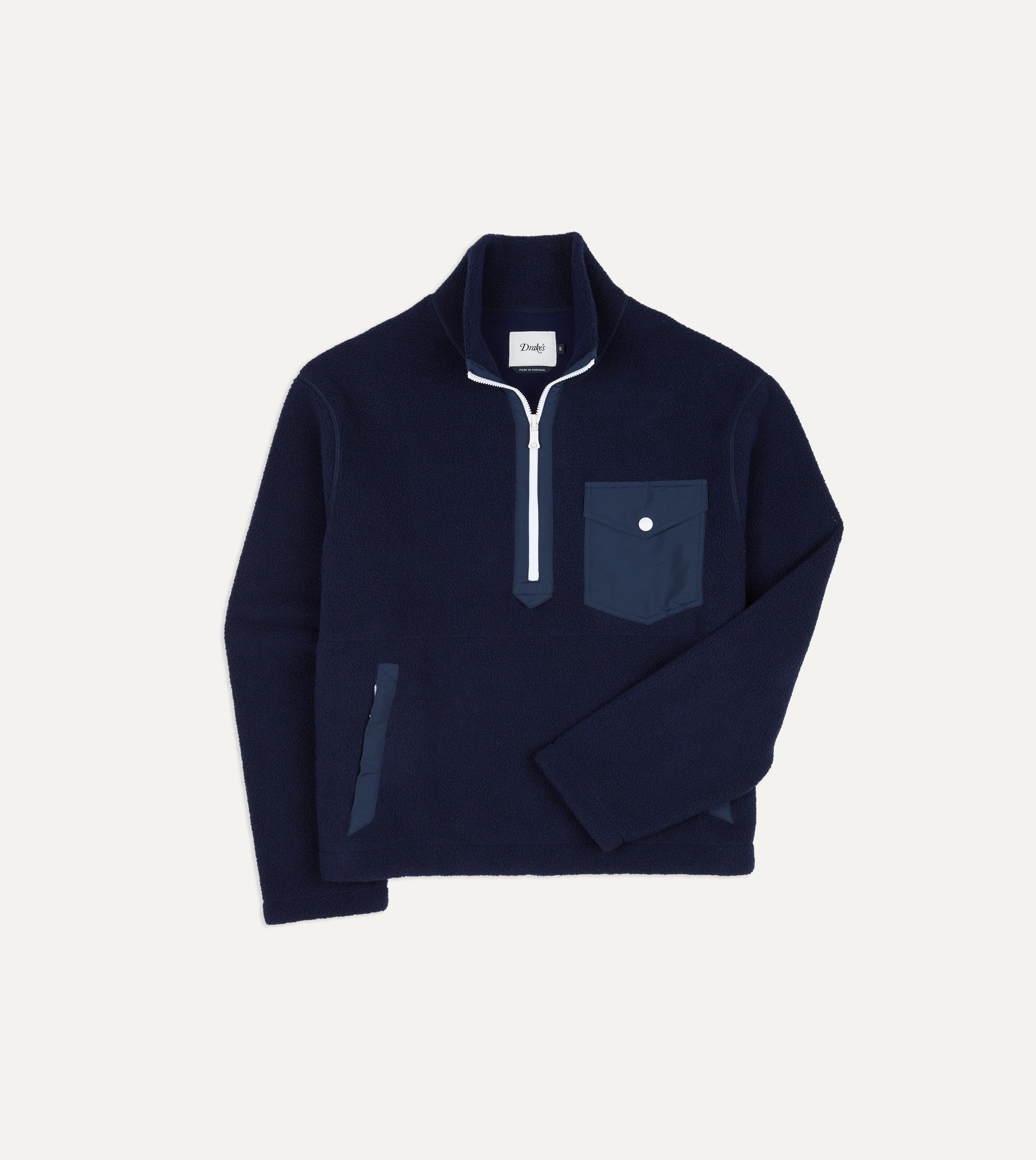 Navy Half-Zip Fleece Jacket