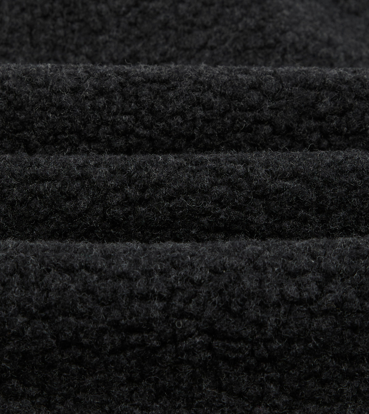 Charcoal Boucle Wool Pullover Fleece