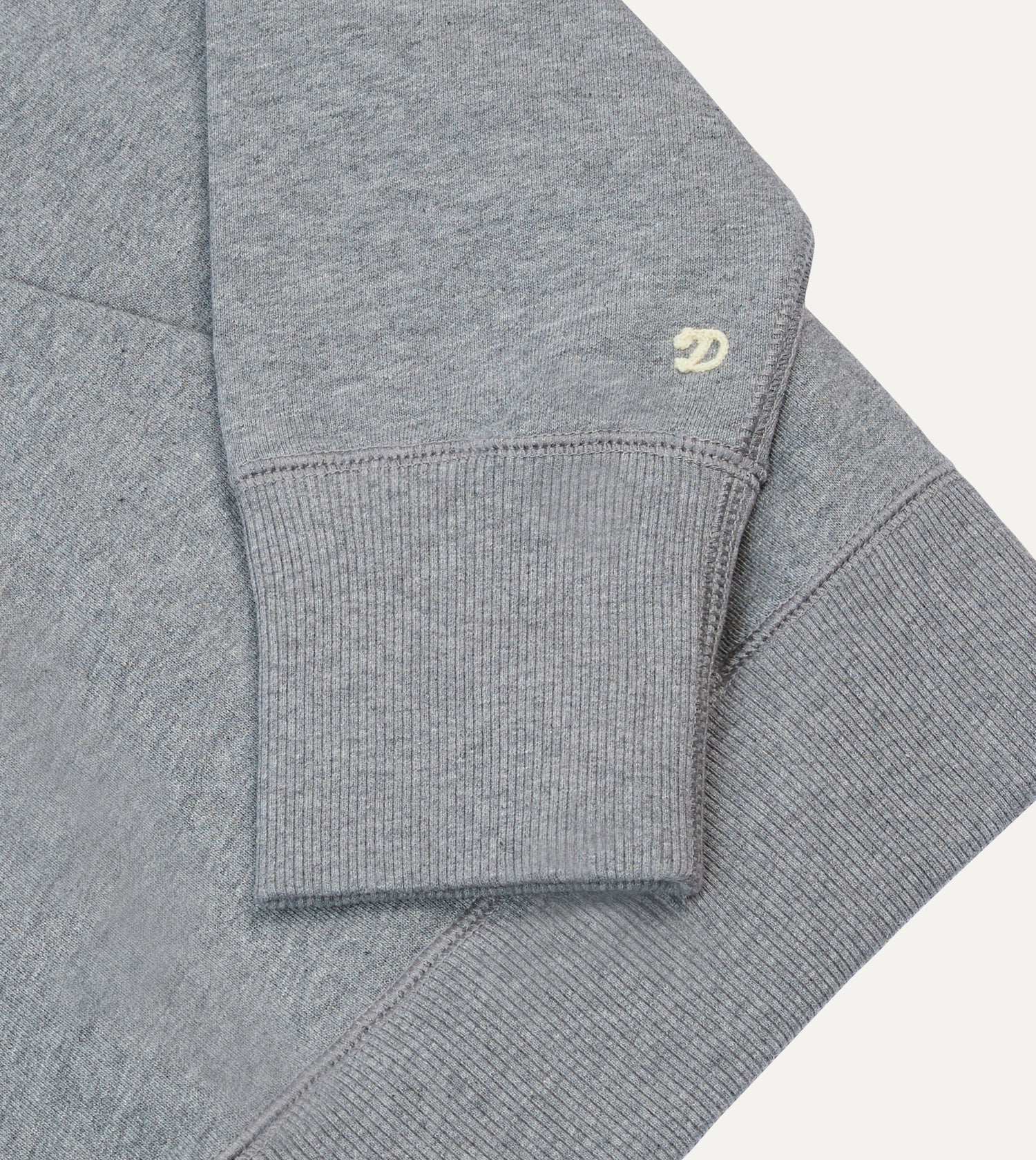 Grey Cotton Quarter Zip Sweatshirt