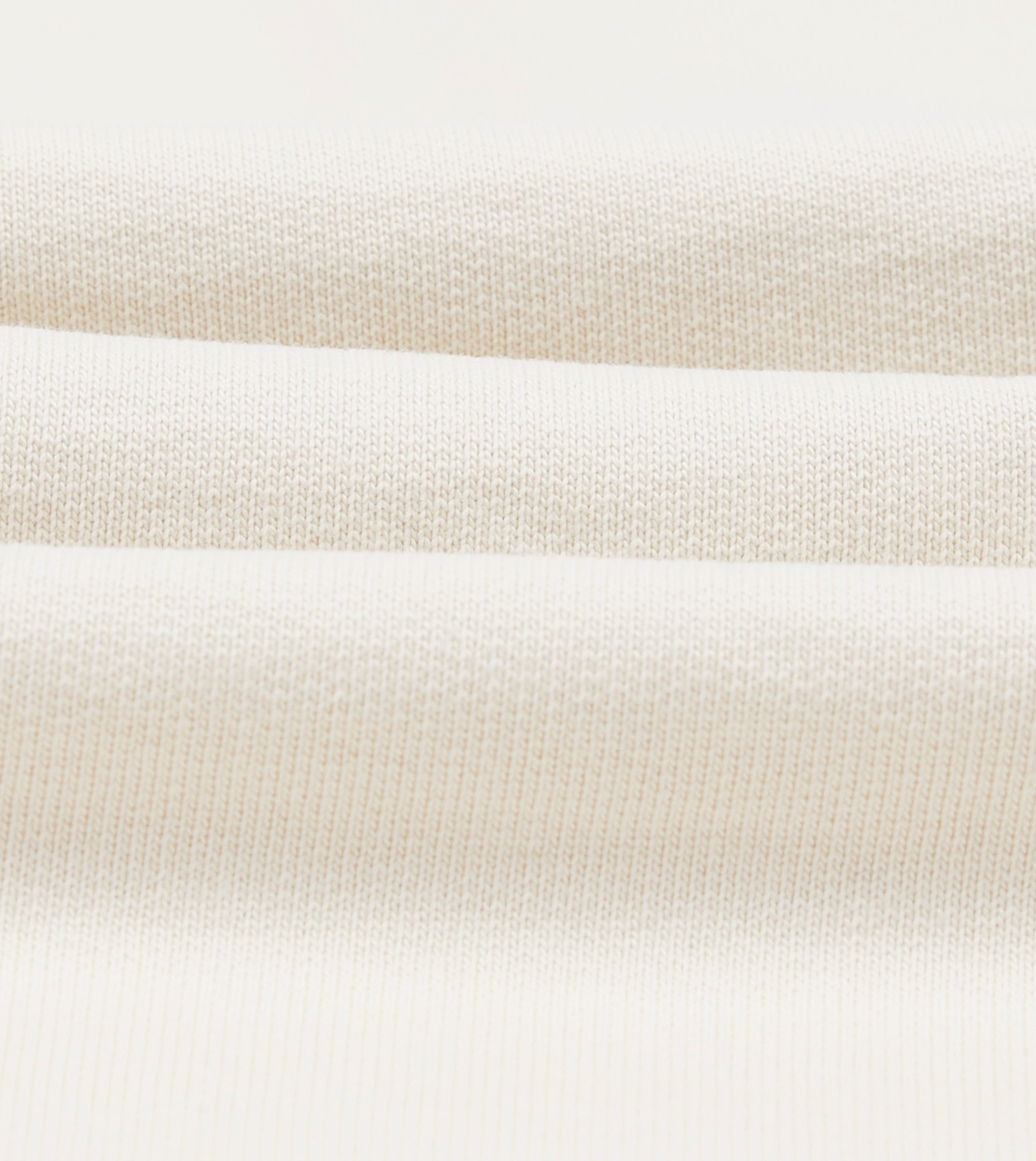 Ecru Cotton Quarter Zip Sweatshirt