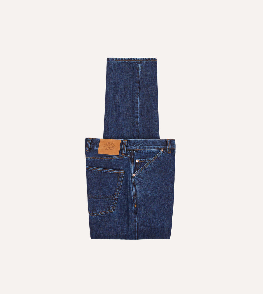 Stone Wash 14.2oz Japanese Selvedge Denim Five-Pocket Jeans