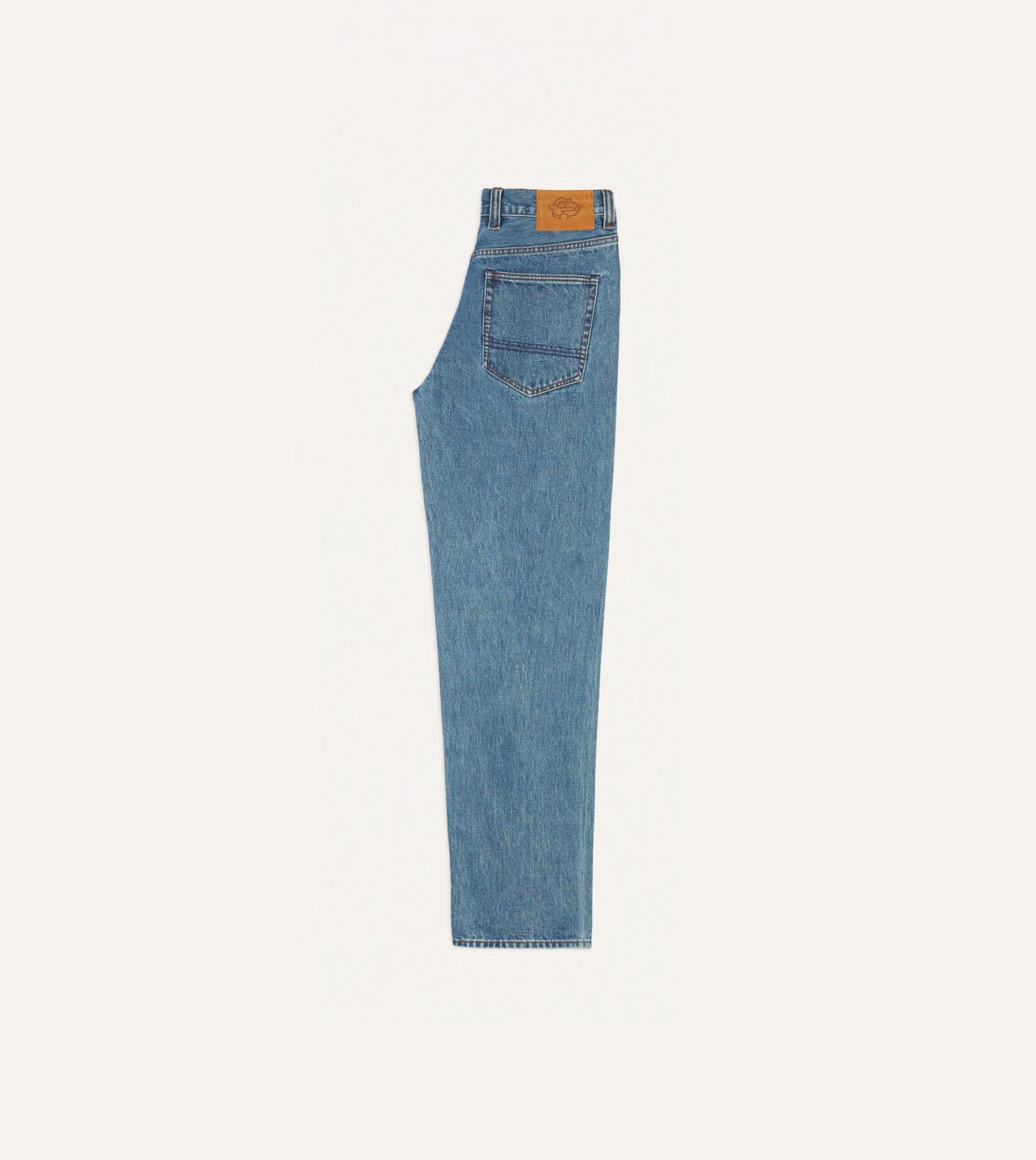 Bleach Wash 14.2oz Japanese Selvedge Denim Five-Pocket Jeans 