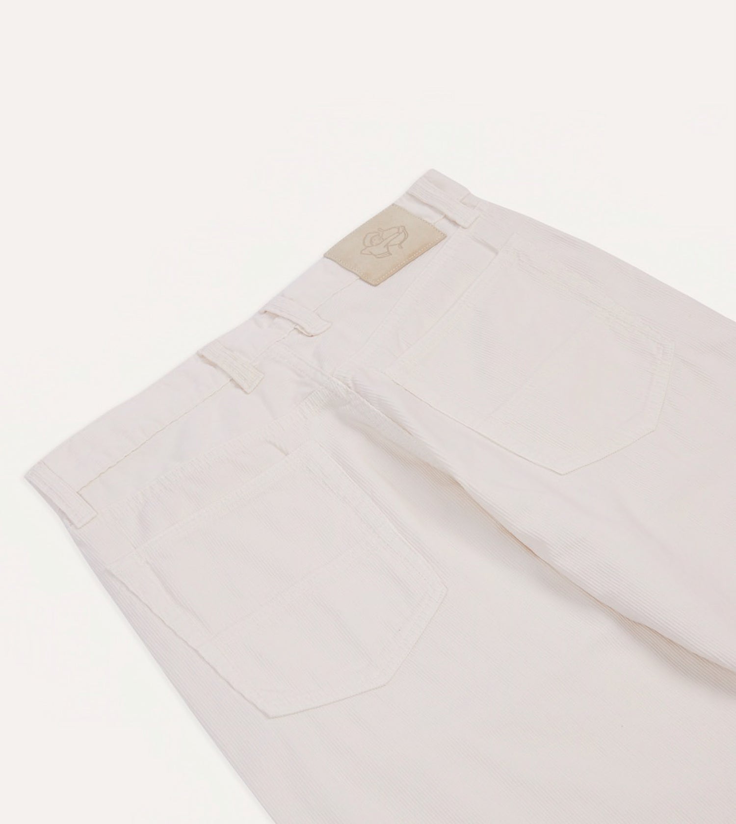 Ecru Japanese Selvedge Needlecord Five-Pocket Trousers