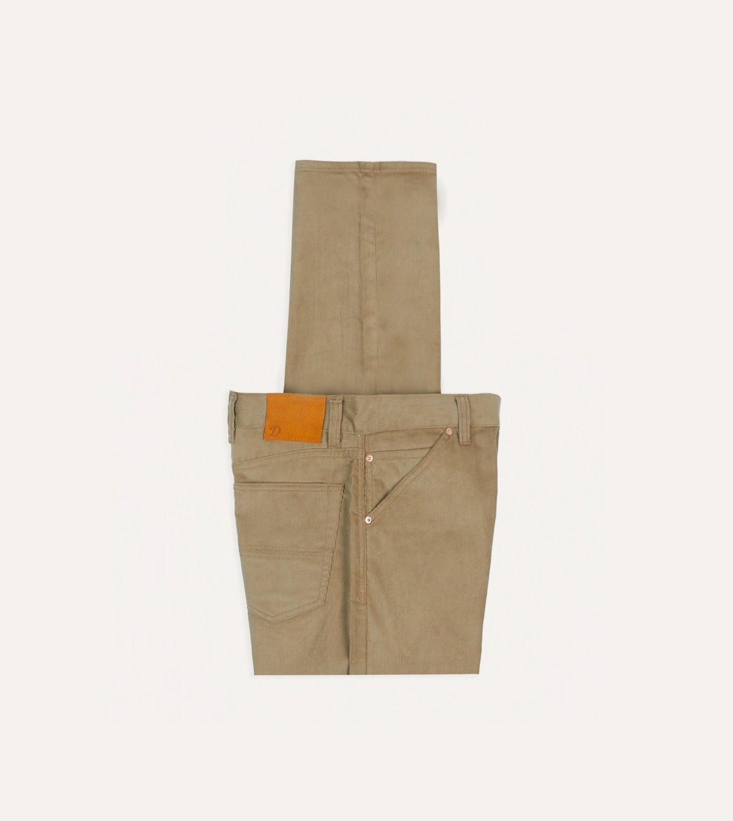 Tobacco Japanese Selvedge Needlecord Five-Pocket Trousers