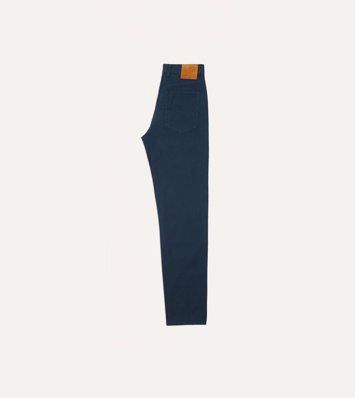 Navy Lightweight Cotton Canvas Five-Pocket Jeans