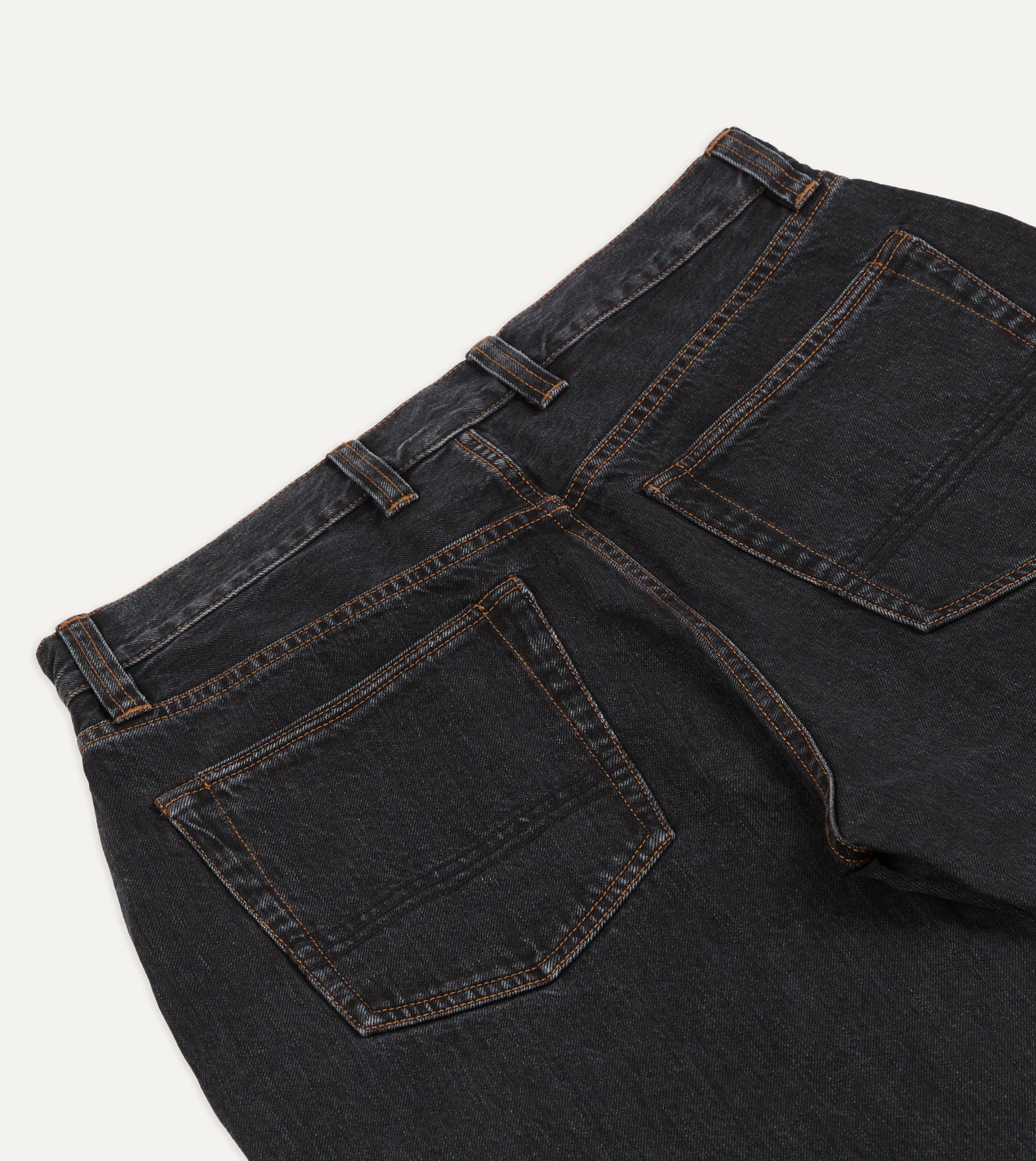 Charcoal 12.3oz Japanese Selvedge Denim Five-Pocket Jeans