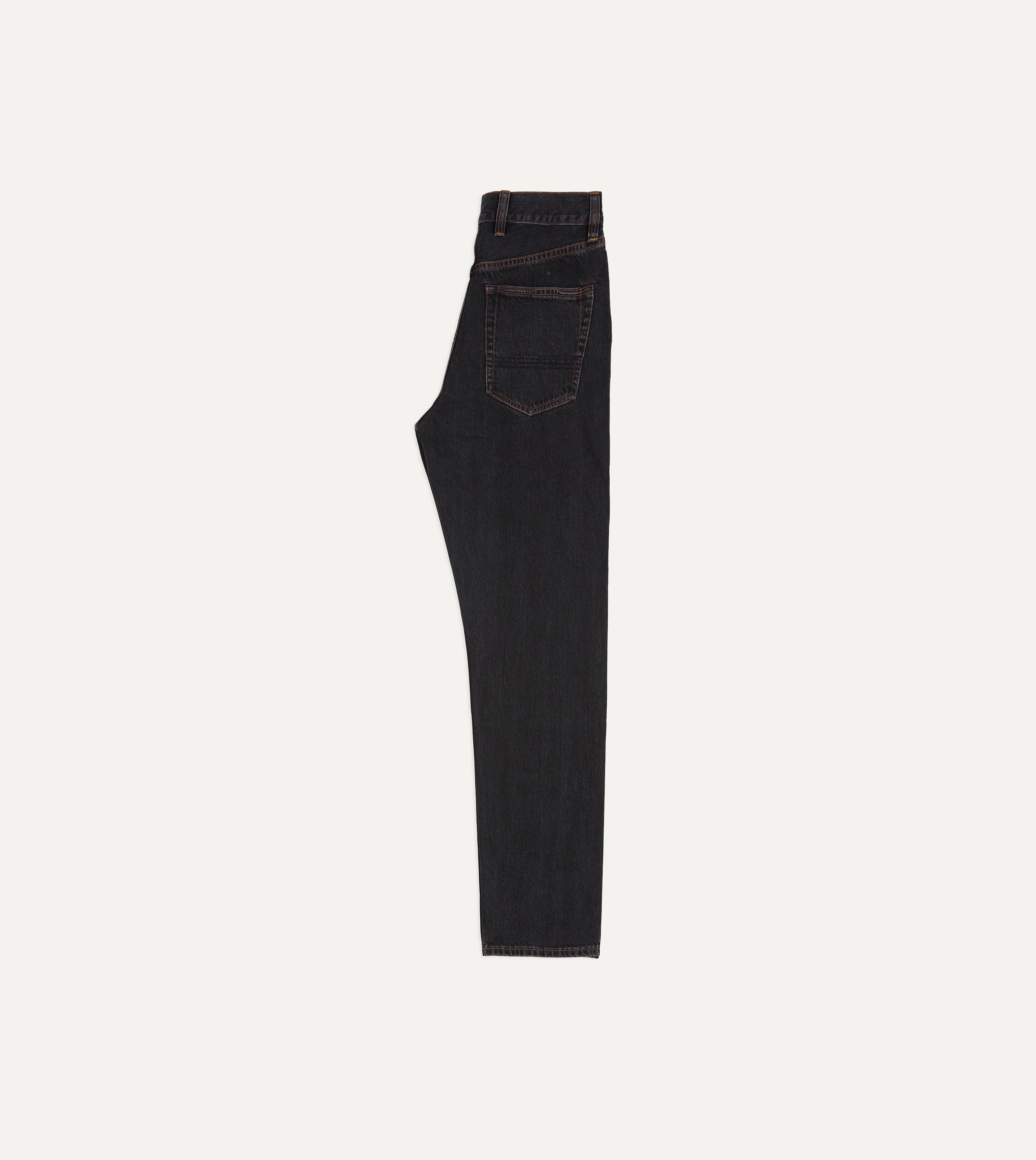 Charcoal 12.3oz Japanese Selvedge Denim Five-Pocket Jeans