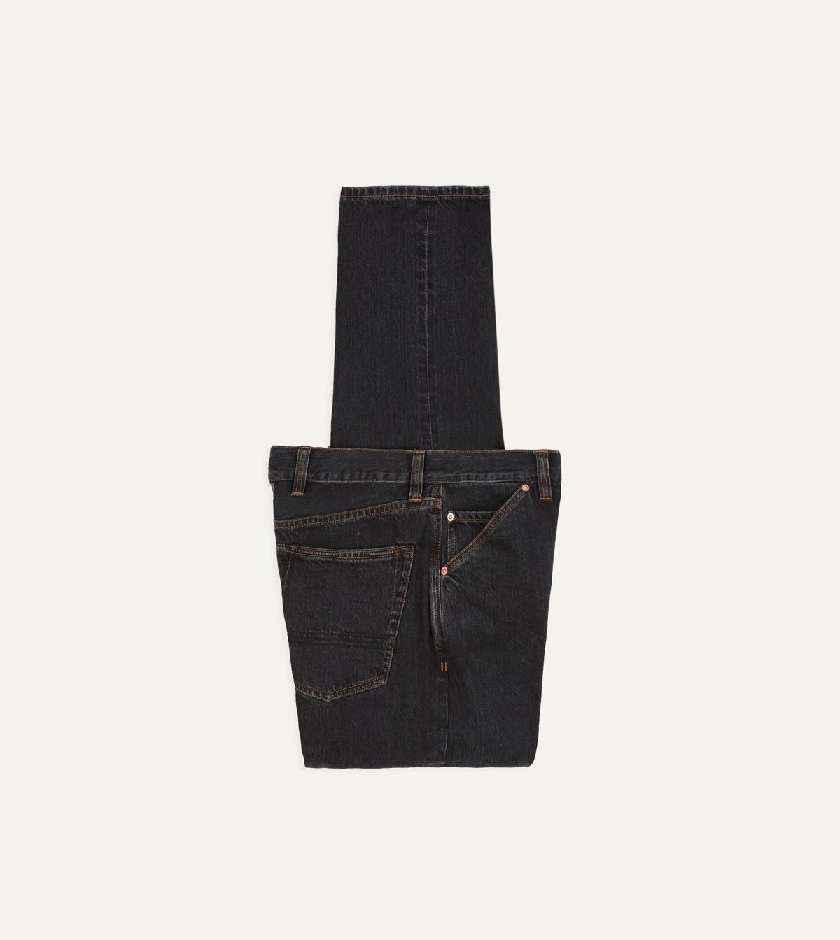 Charcoal 12.3oz Japanese Selvedge Denim Five-Pocket Jeans