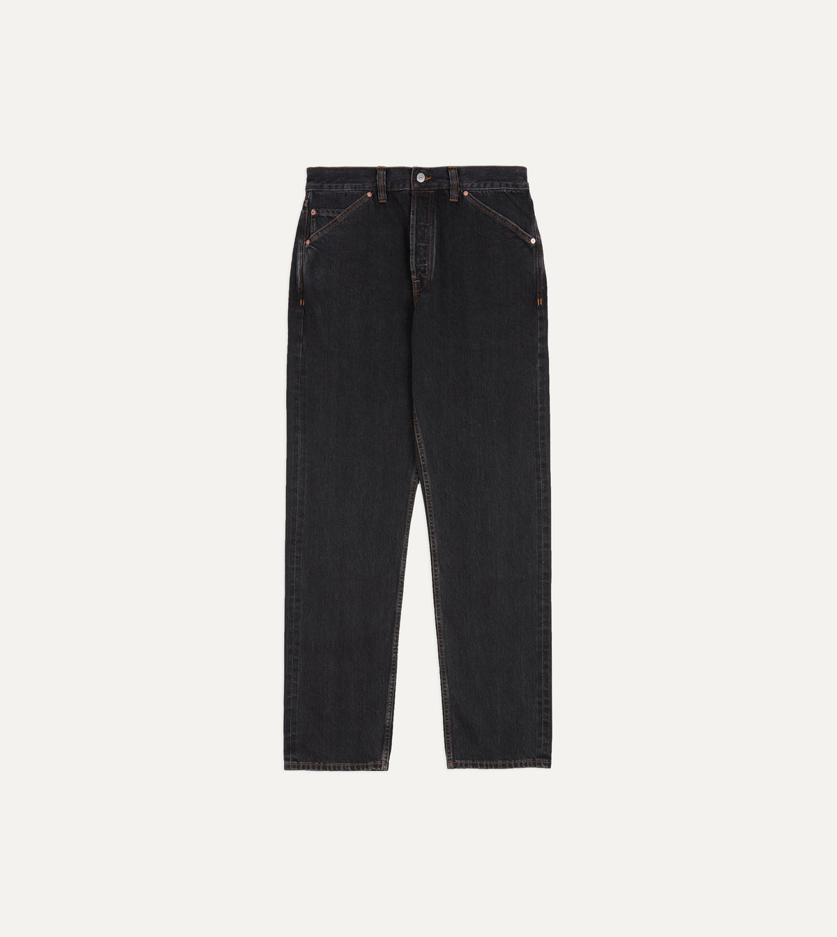 Charcoal 12.3oz Japanese Selvedge Denim Five-Pocket Jeans