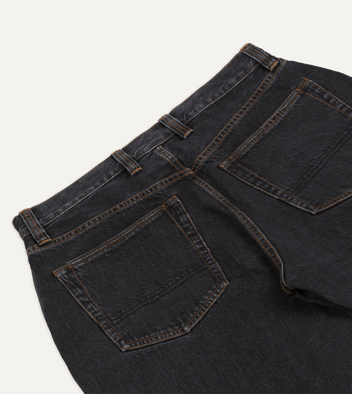 Charcoal 12.3oz Japanese Selvedge Denim Five-Pocket Jeans