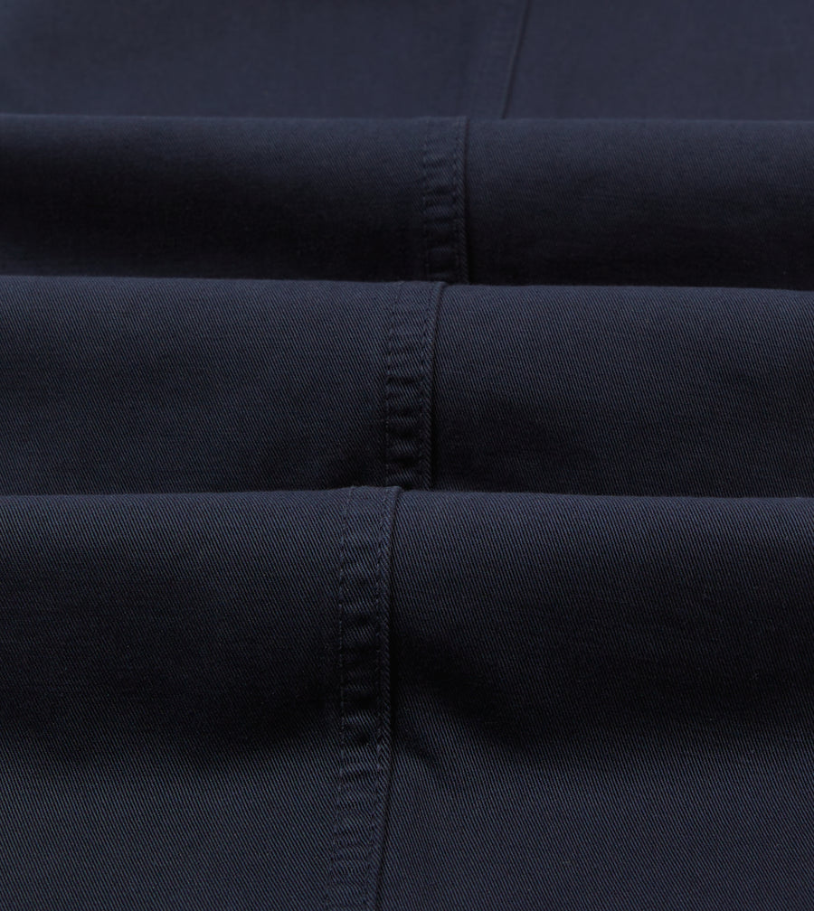 Navy Cotton Flat Front Chino