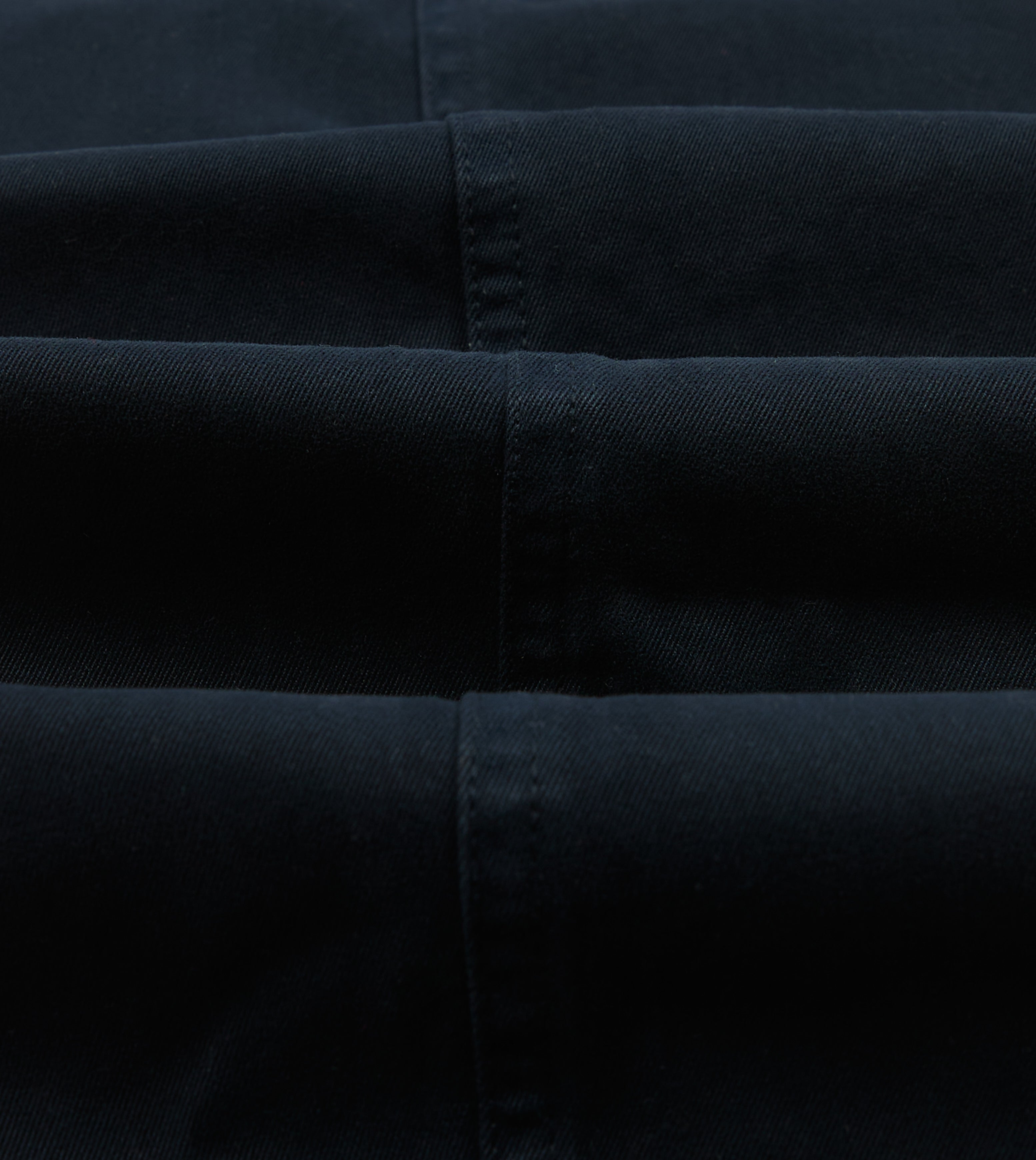 Navy Heavy Cotton Flat Front Chino