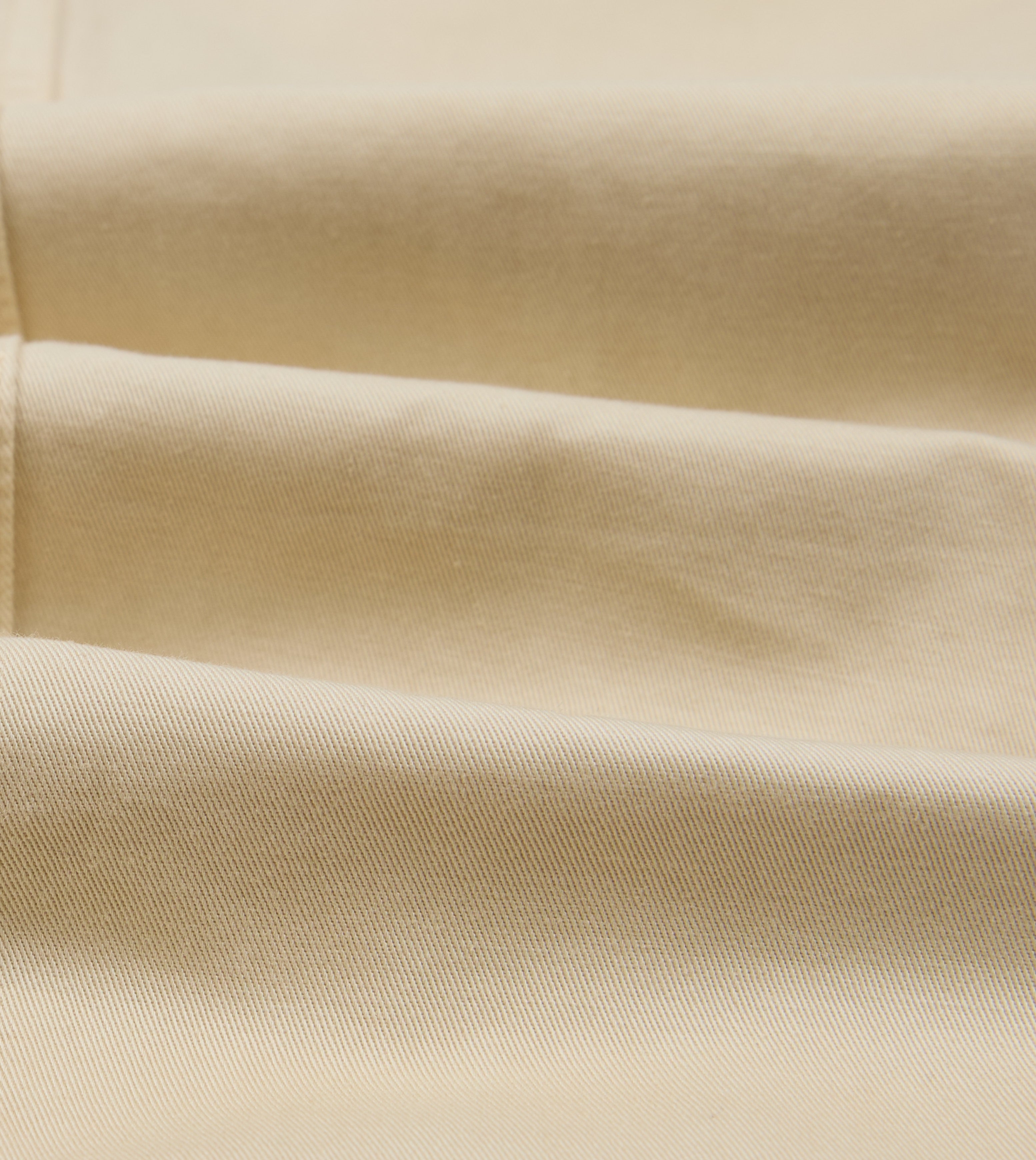 Cream Cotton Wide Leg Flat Front Chino