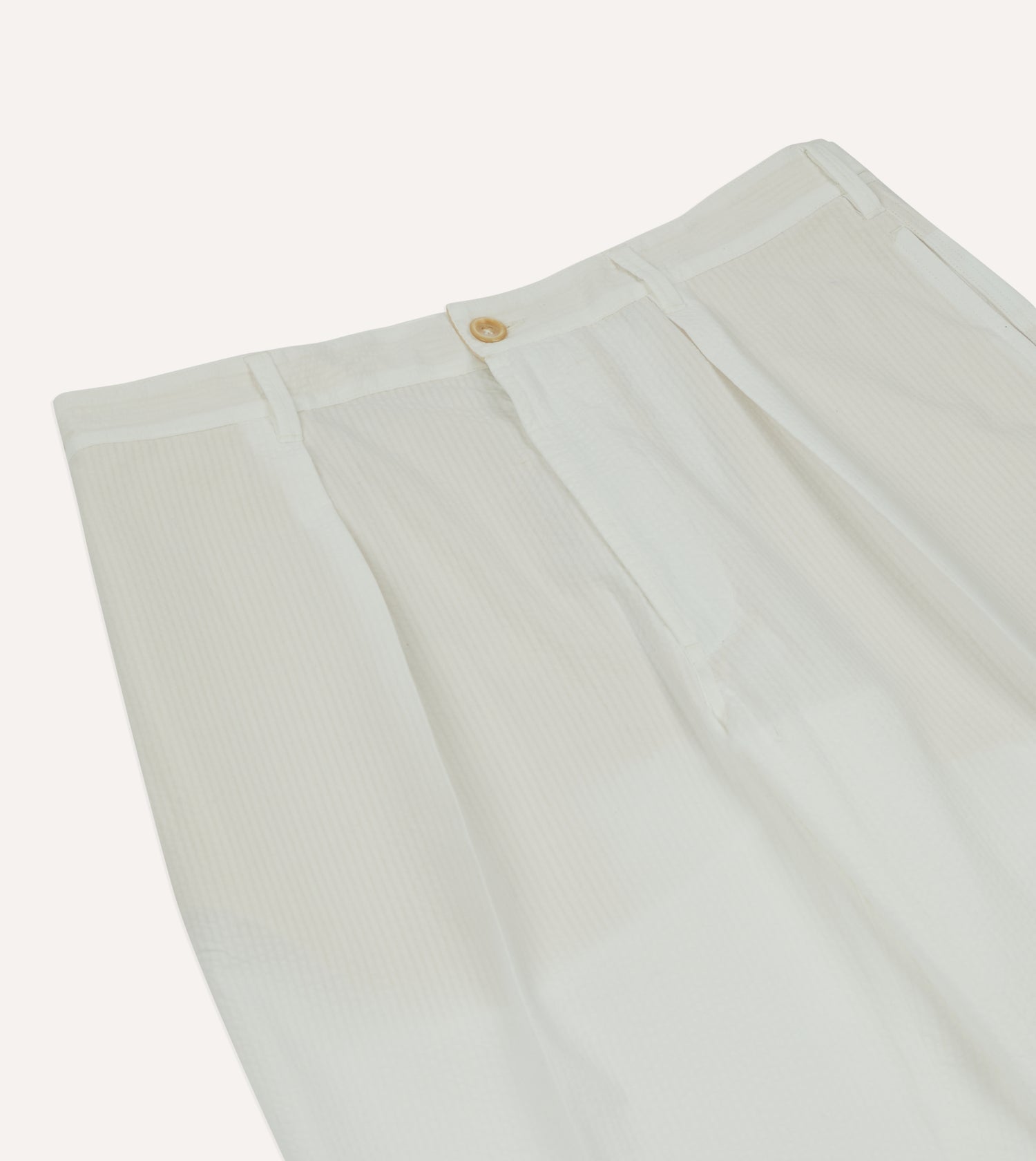 Michael McGregor for Drake’s White Seersucker Games Trousers