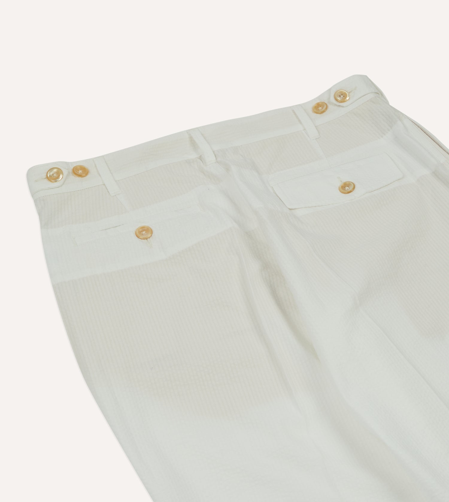 Michael McGregor for Drake’s White Seersucker Games Trousers