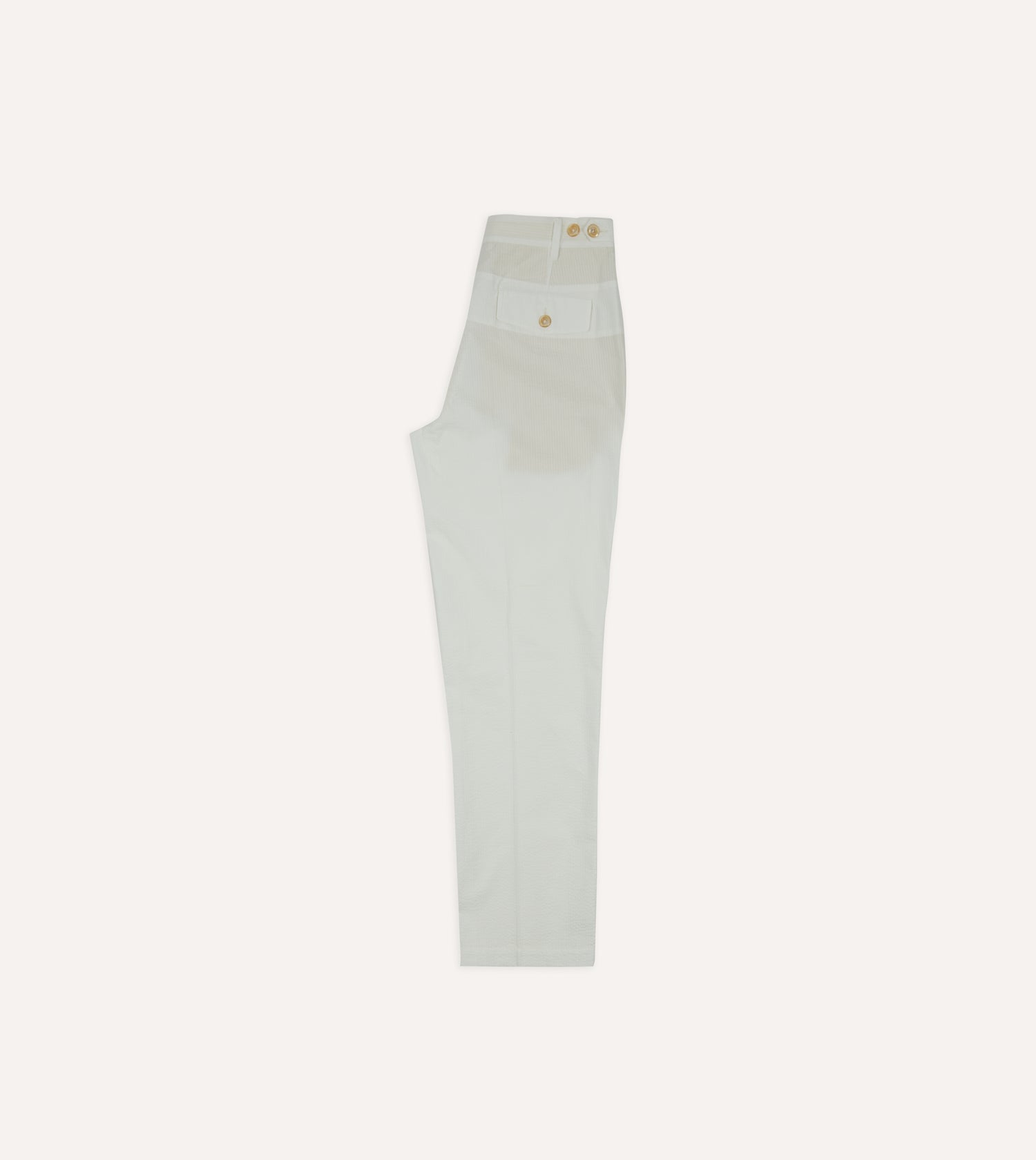 Michael McGregor for Drake’s White Seersucker Games Trousers