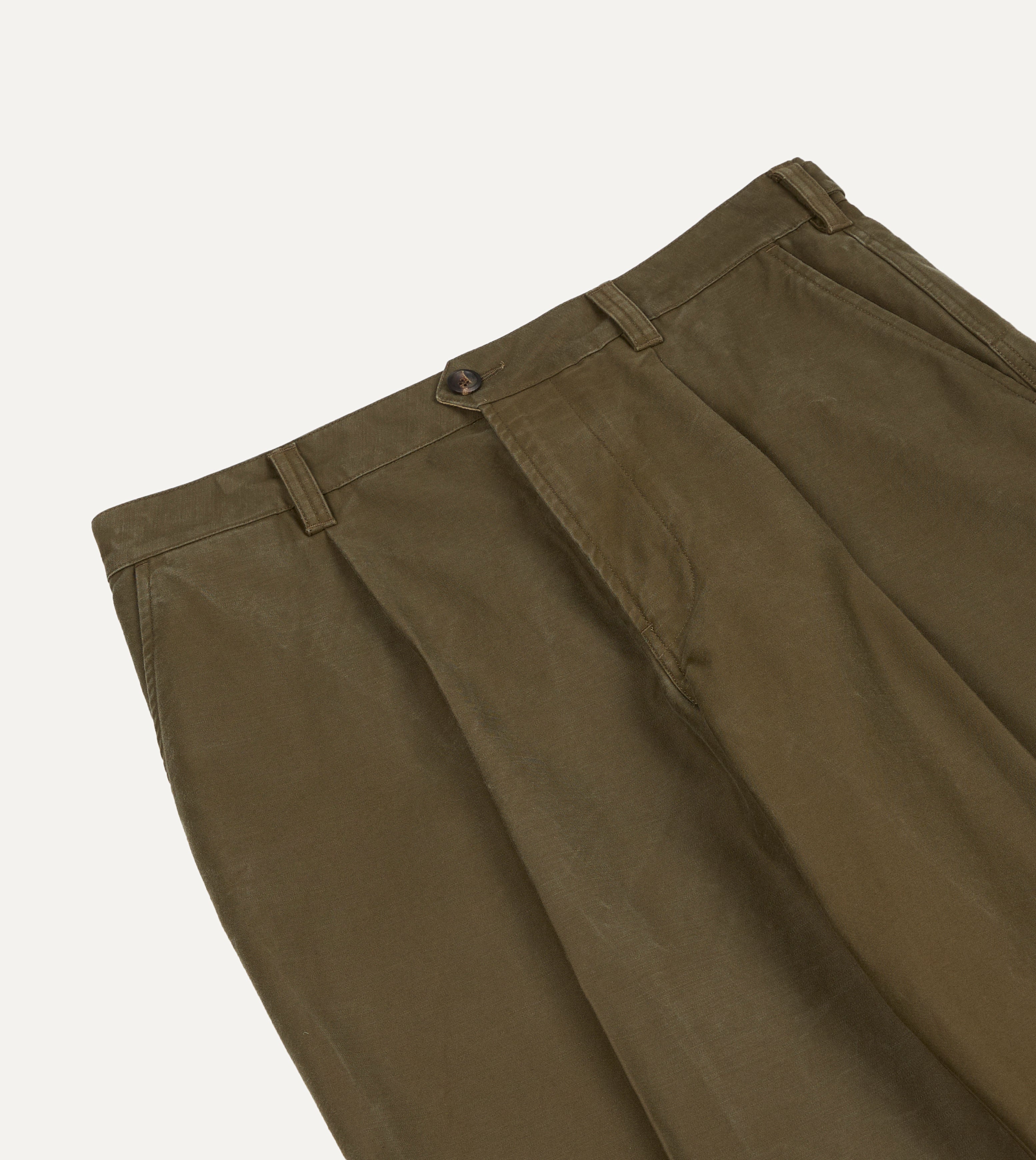 Green Cotton Travel Games Trouser – Drakes US