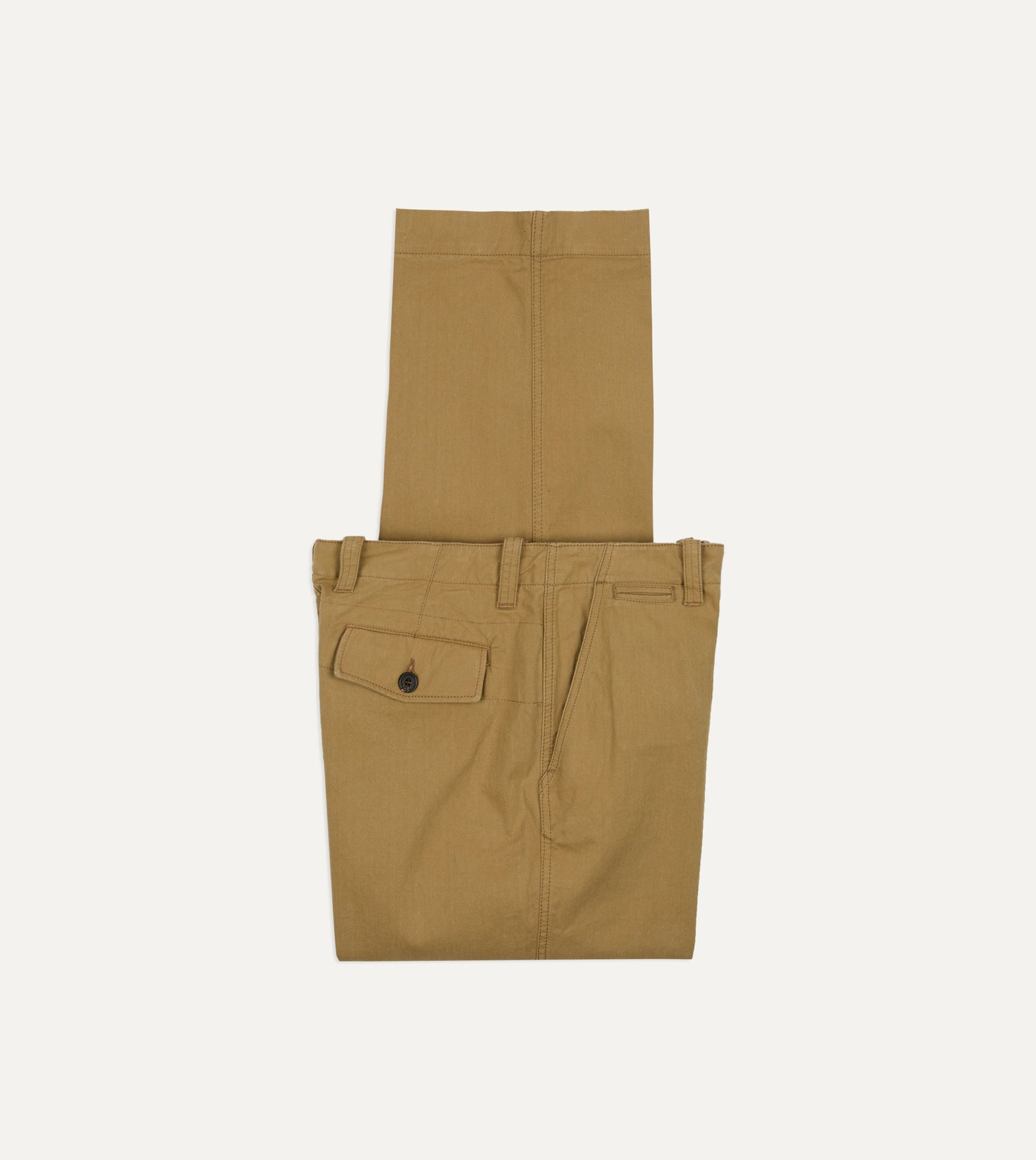 Beige Cotton Officer’s Chino