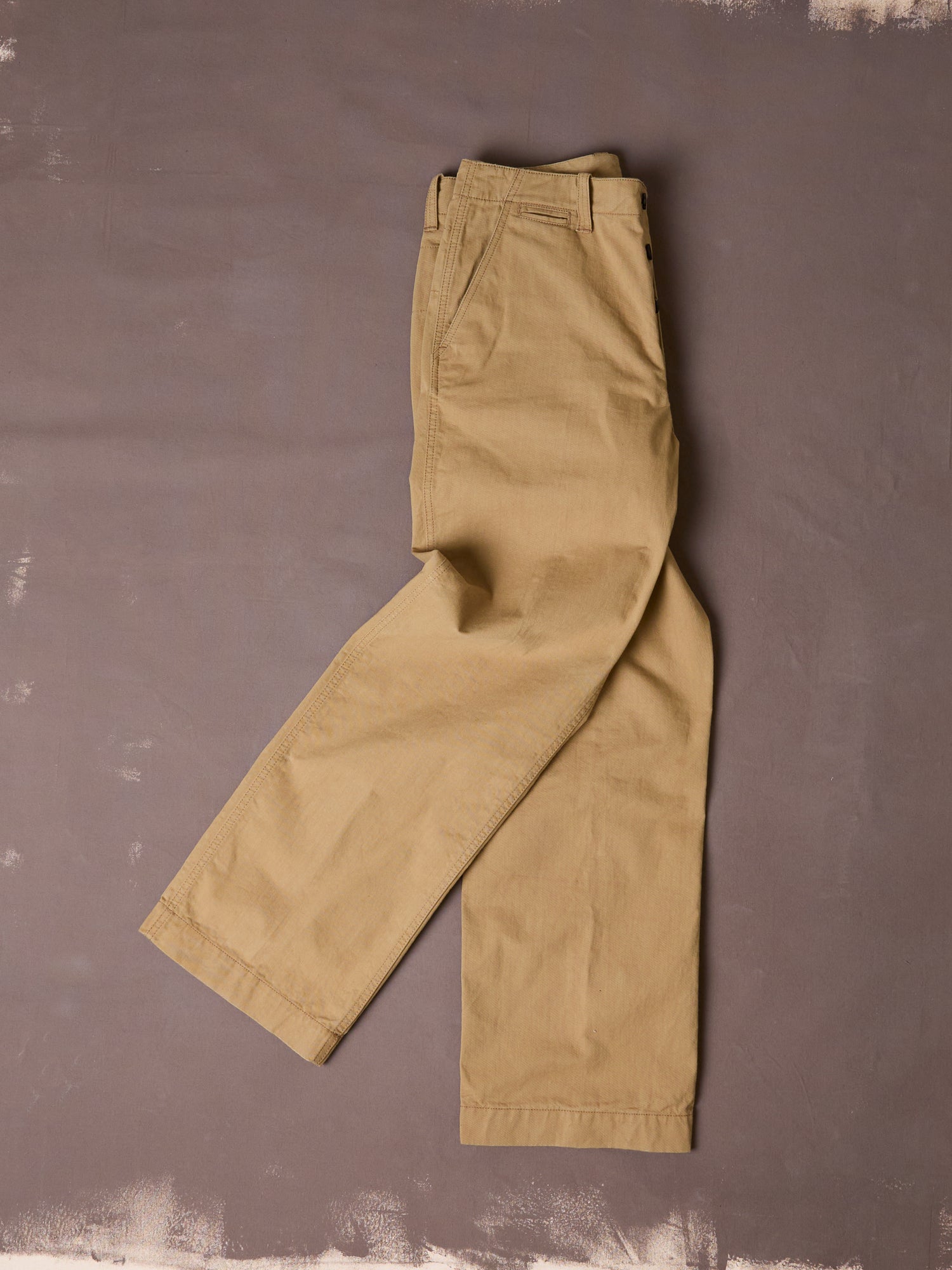 Beige Cotton Officer’s Chino