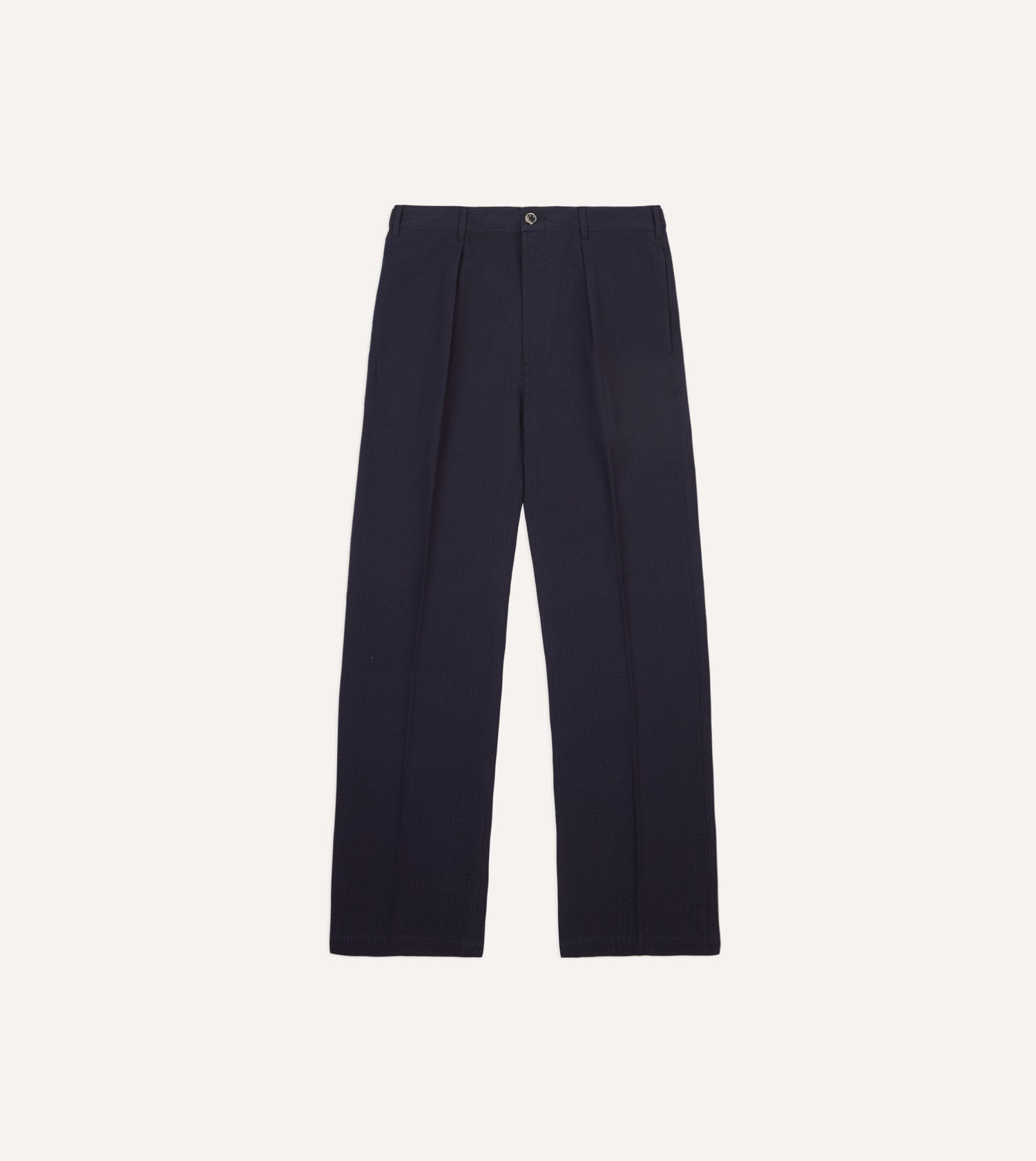 Navy Seersucker Games Trousers