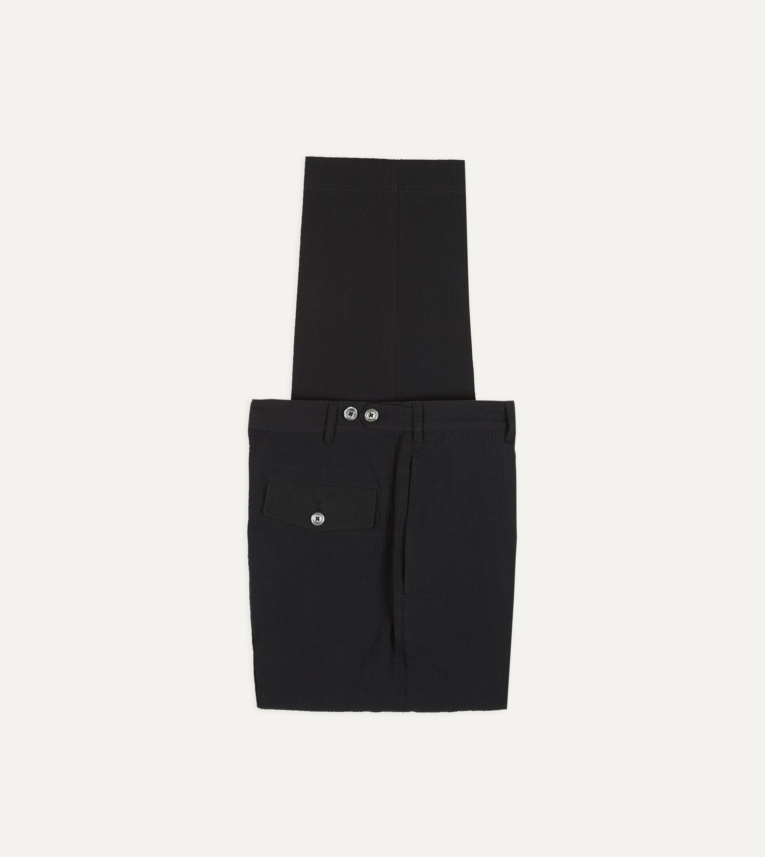 Black Seersucker Games Trousers