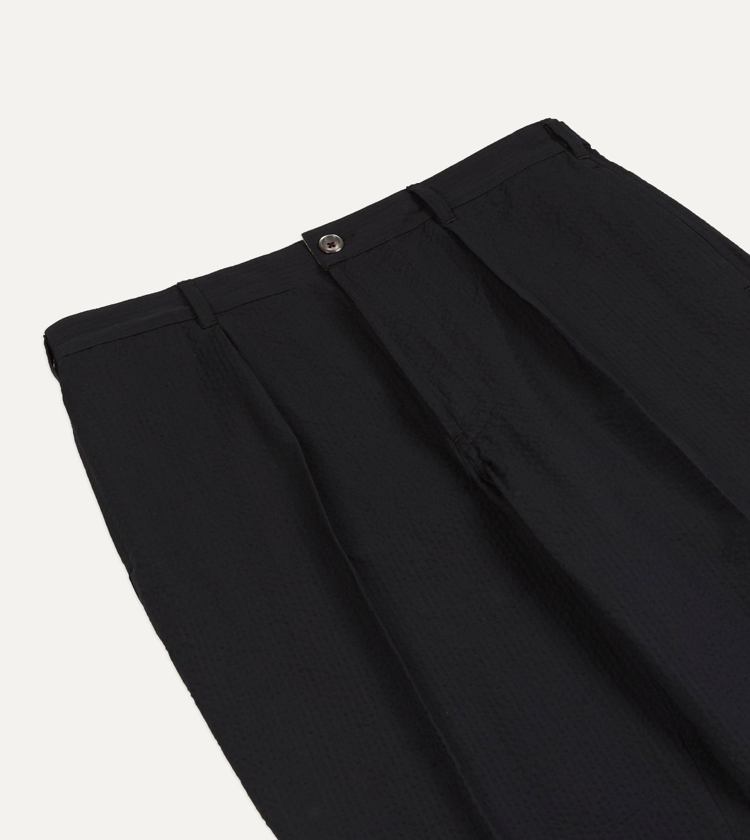 Black Seersucker Games Trousers