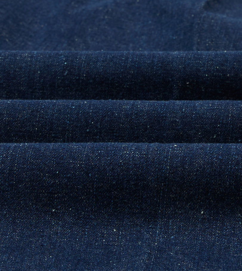 Indigo Cotton-Linen Games Trousers