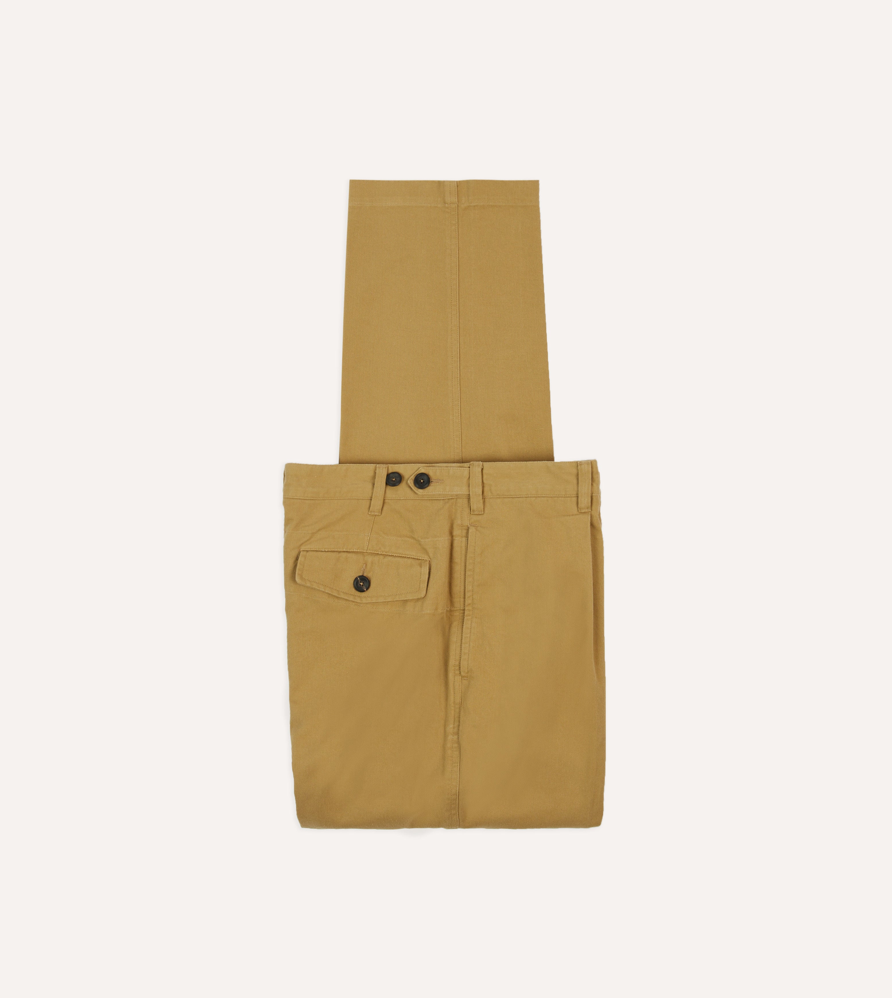 Sand Vintage Wash Cotton Games Trousers
