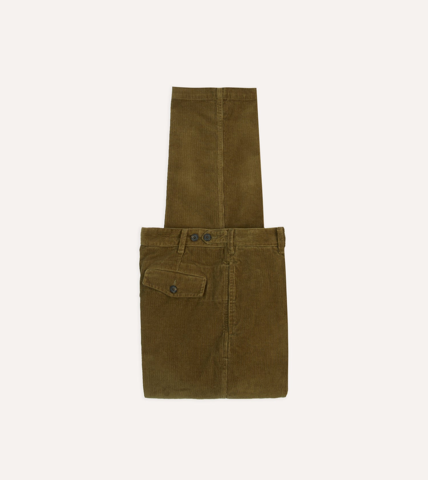 Olive Cotton Corduroy Field Games Trousers