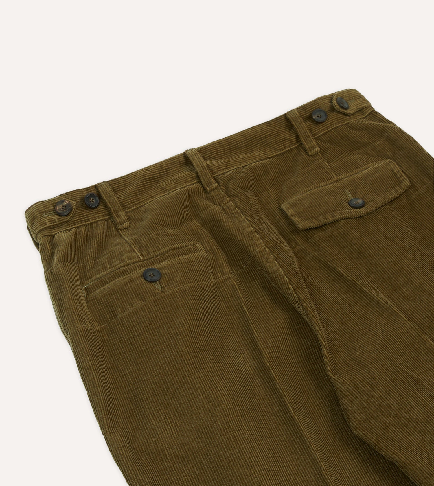 Olive Cotton Corduroy Field Games Trousers