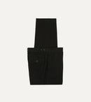 Drake's by A. Levine Black Cotton-Linen Games Trousers